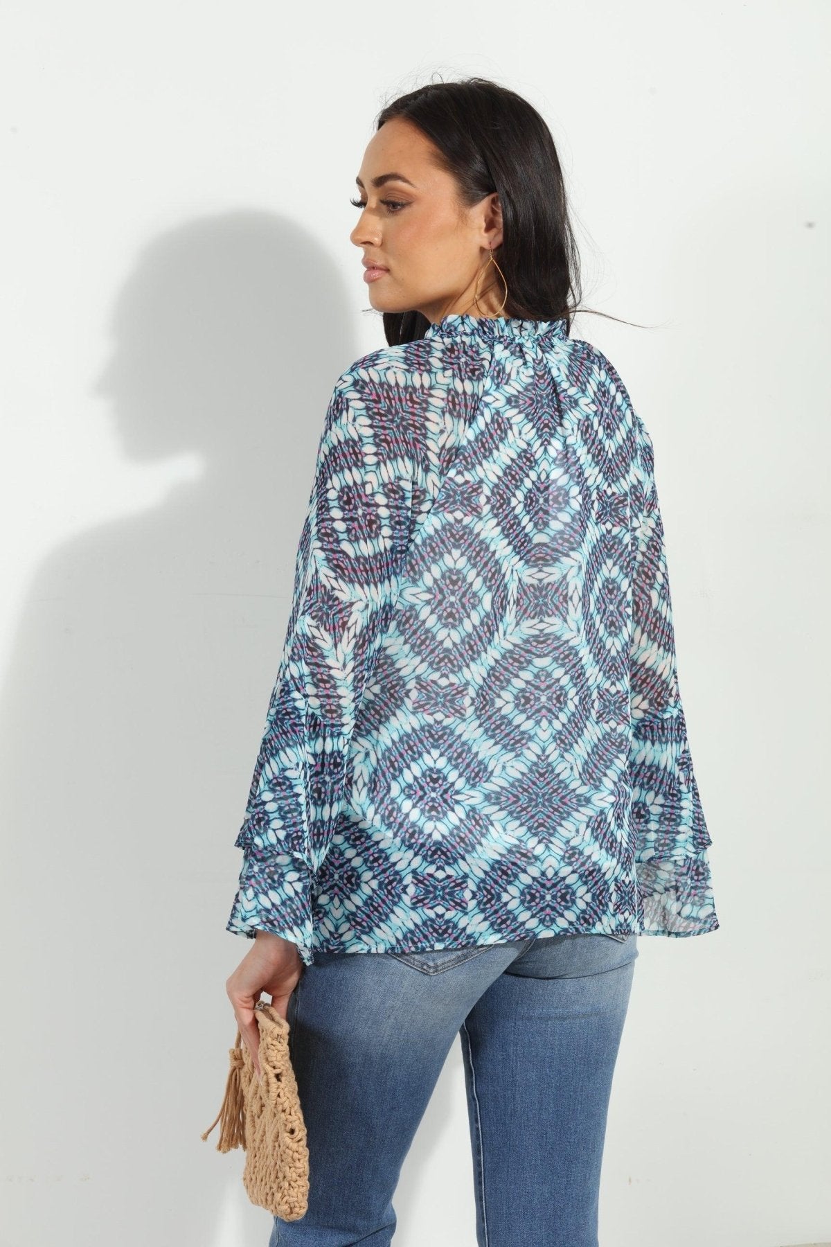 Odelle Flare Sleeve Blouse-FINAL SALE
