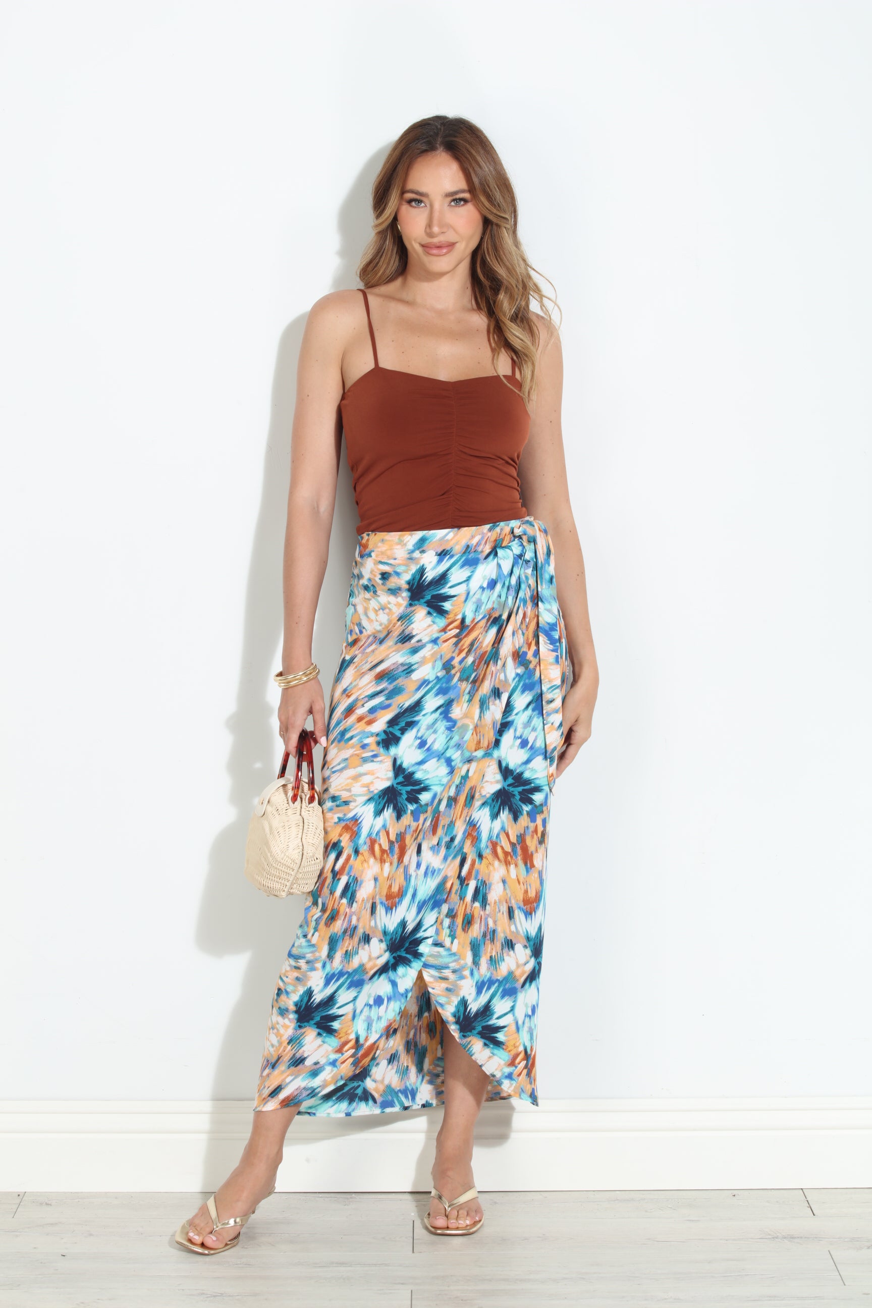 Phoebe Woven Wrap Skirt