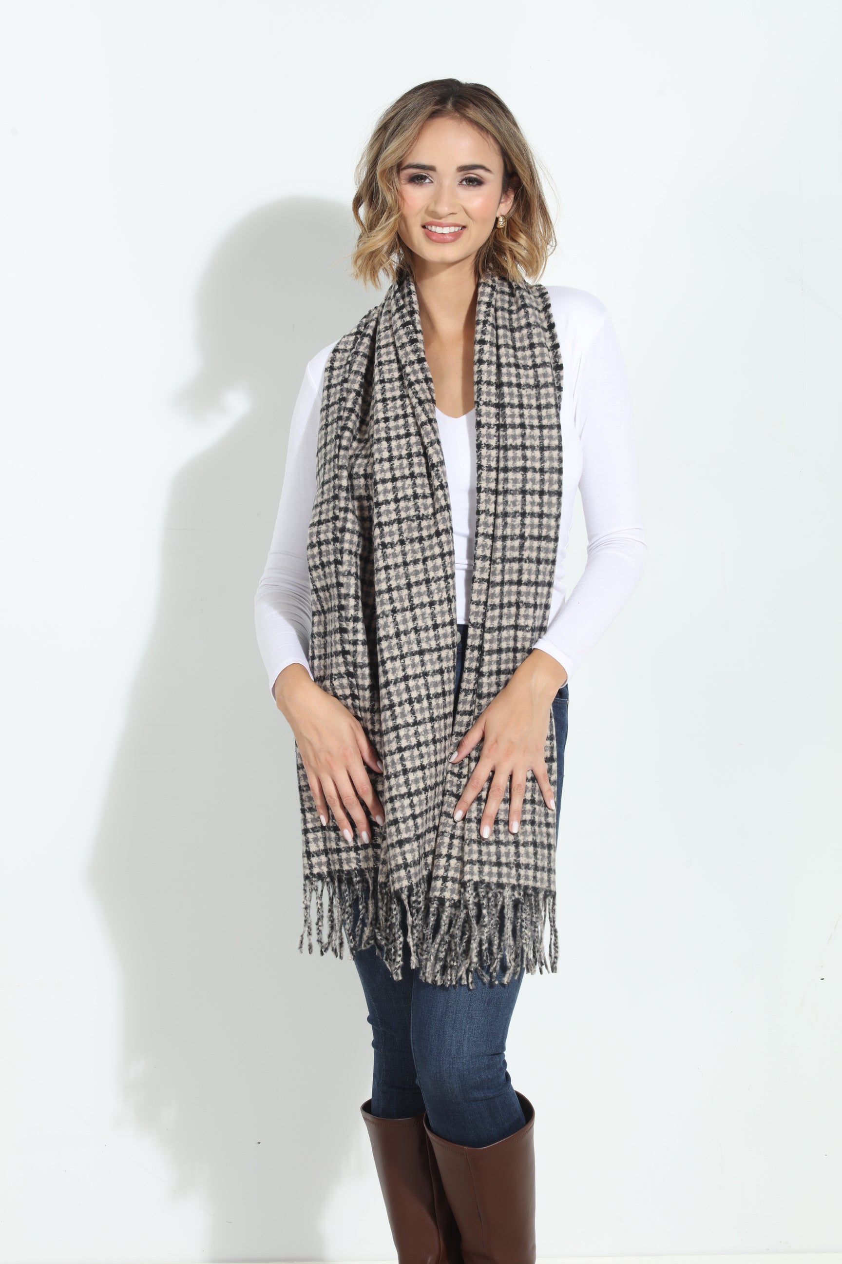 Dayna Plaid Scarf