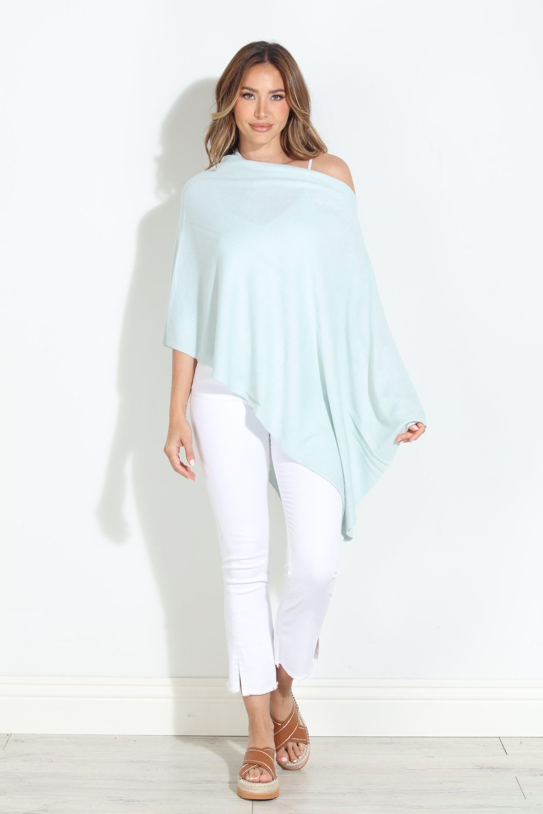 Matcha Throw-On Poncho -NEW COLOR
