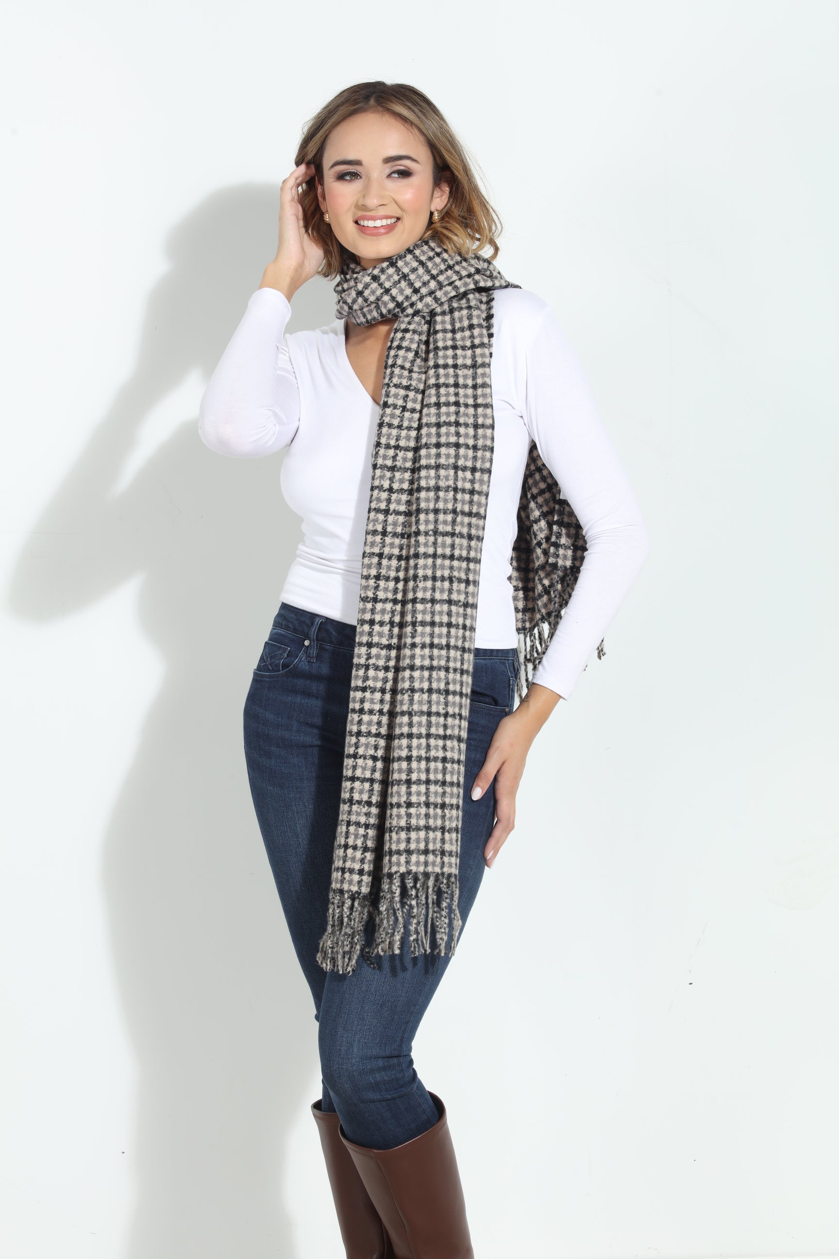 Dayna Plaid Scarf