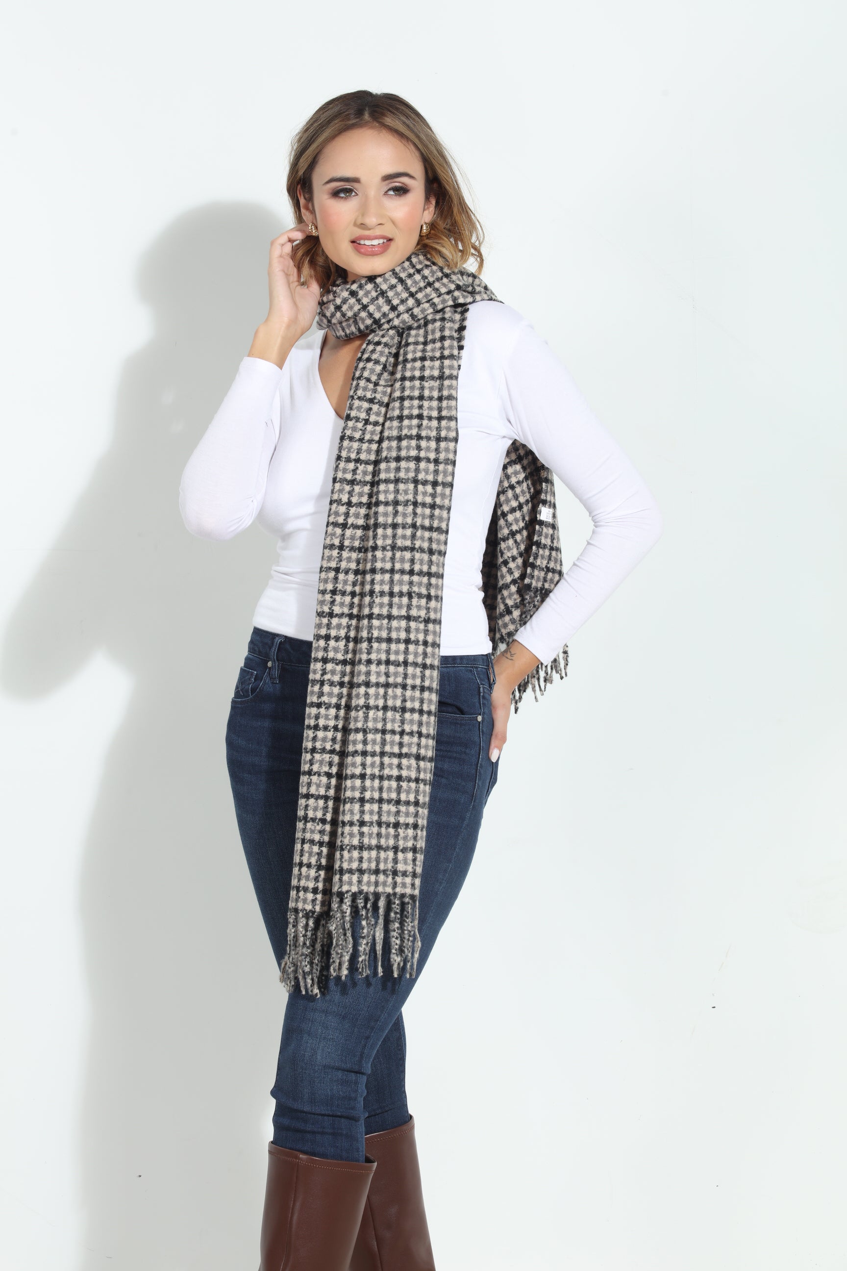 Dayna Plaid Scarf