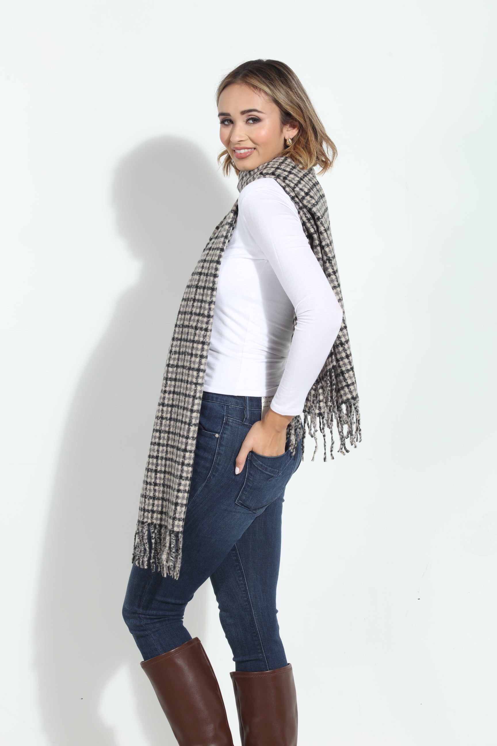 Dayna Plaid Scarf