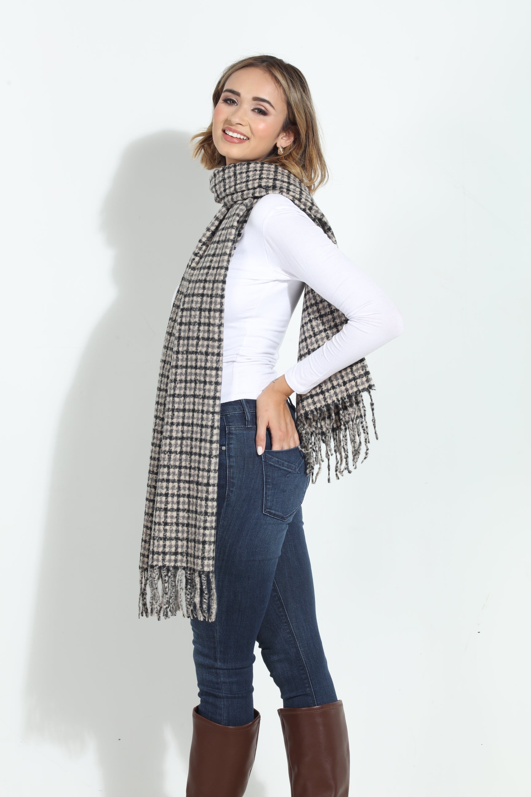 Dayna Plaid Scarf