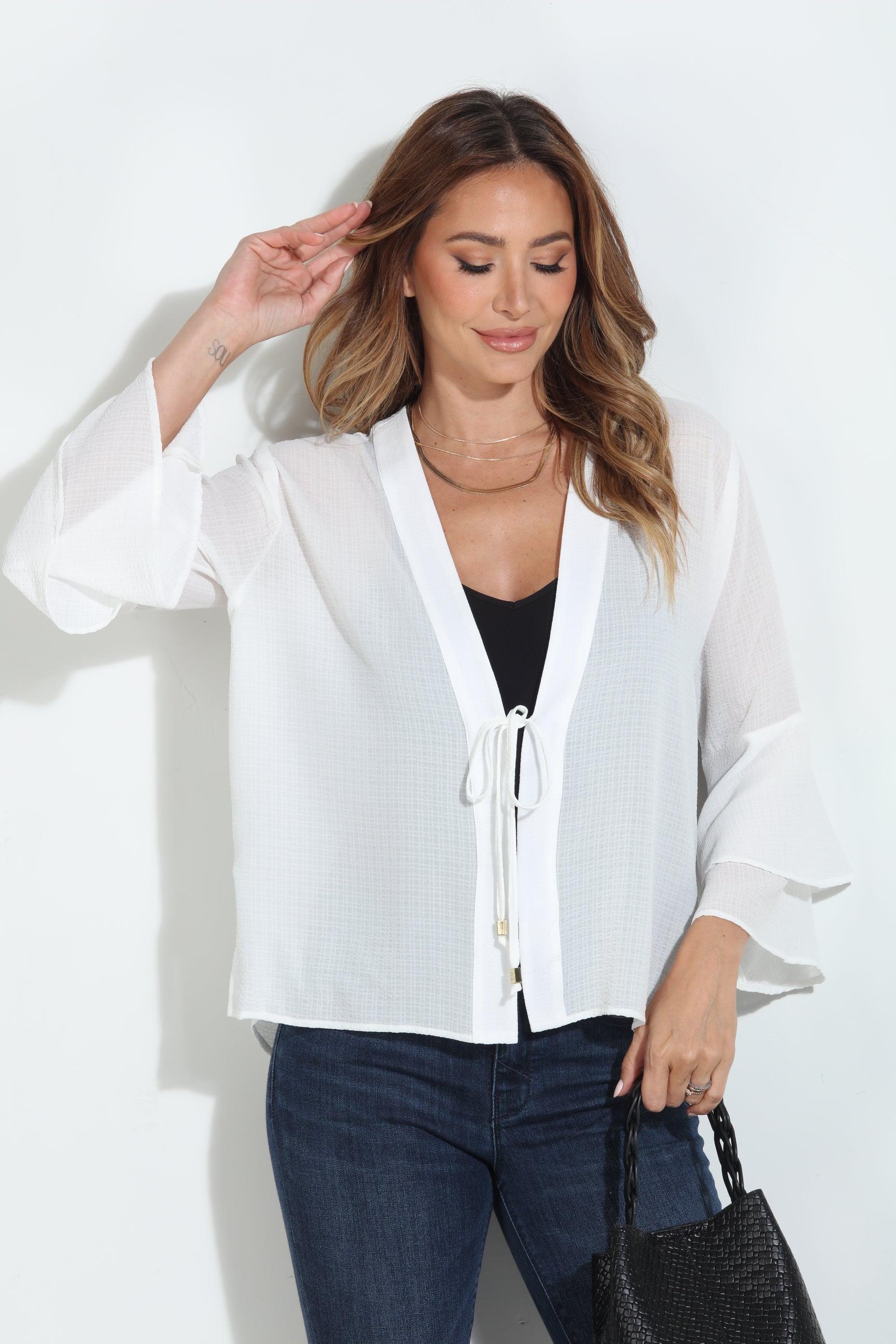 Coconut Boho Chiffon Jacket-BEST SELLER
