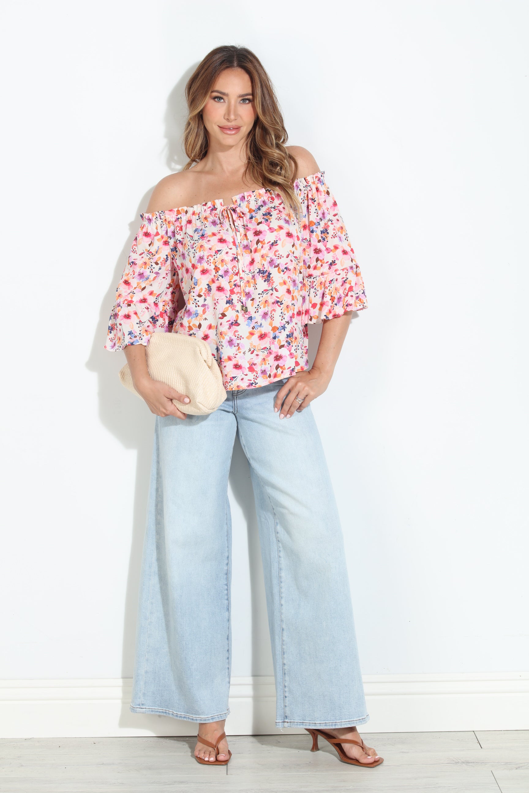 Amelia OTS Ruffle Top-BEST SELLER