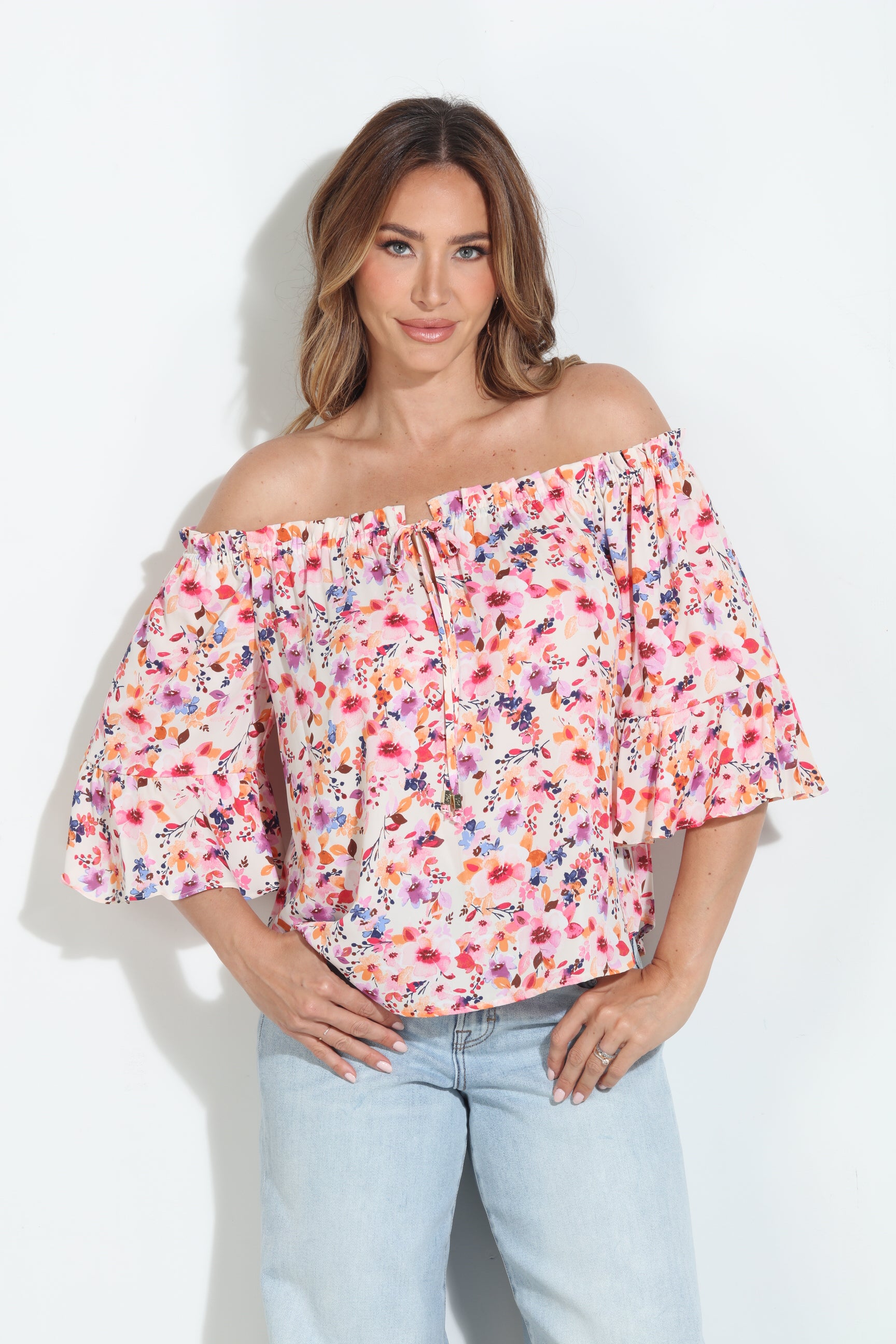 Amelia OTS Ruffle Top-BEST SELLER