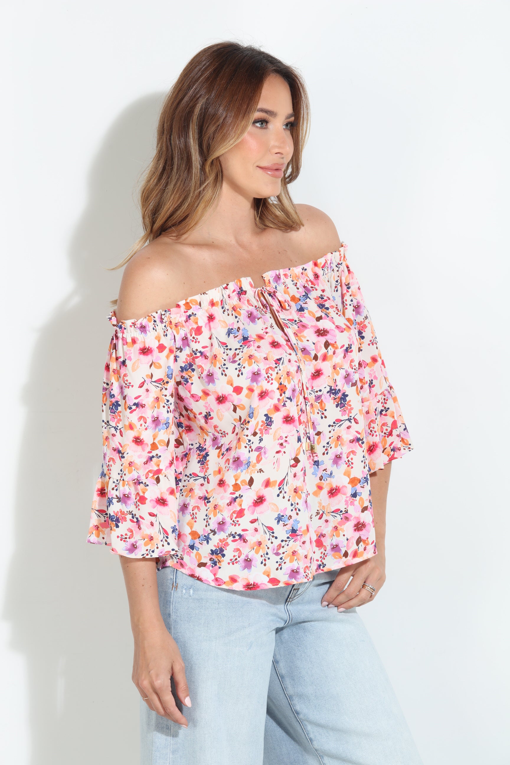 Amelia OTS Ruffle Top-BEST SELLER