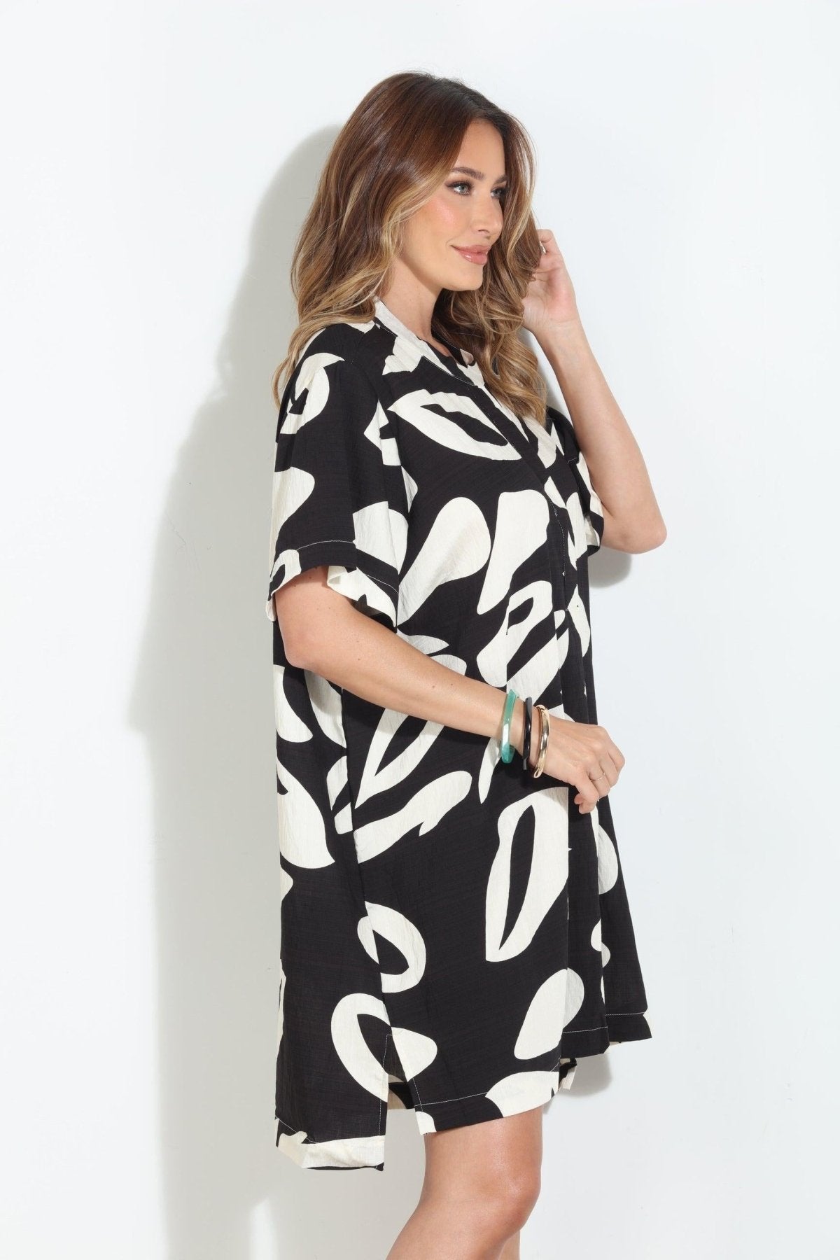 Maya Black and White Tunic