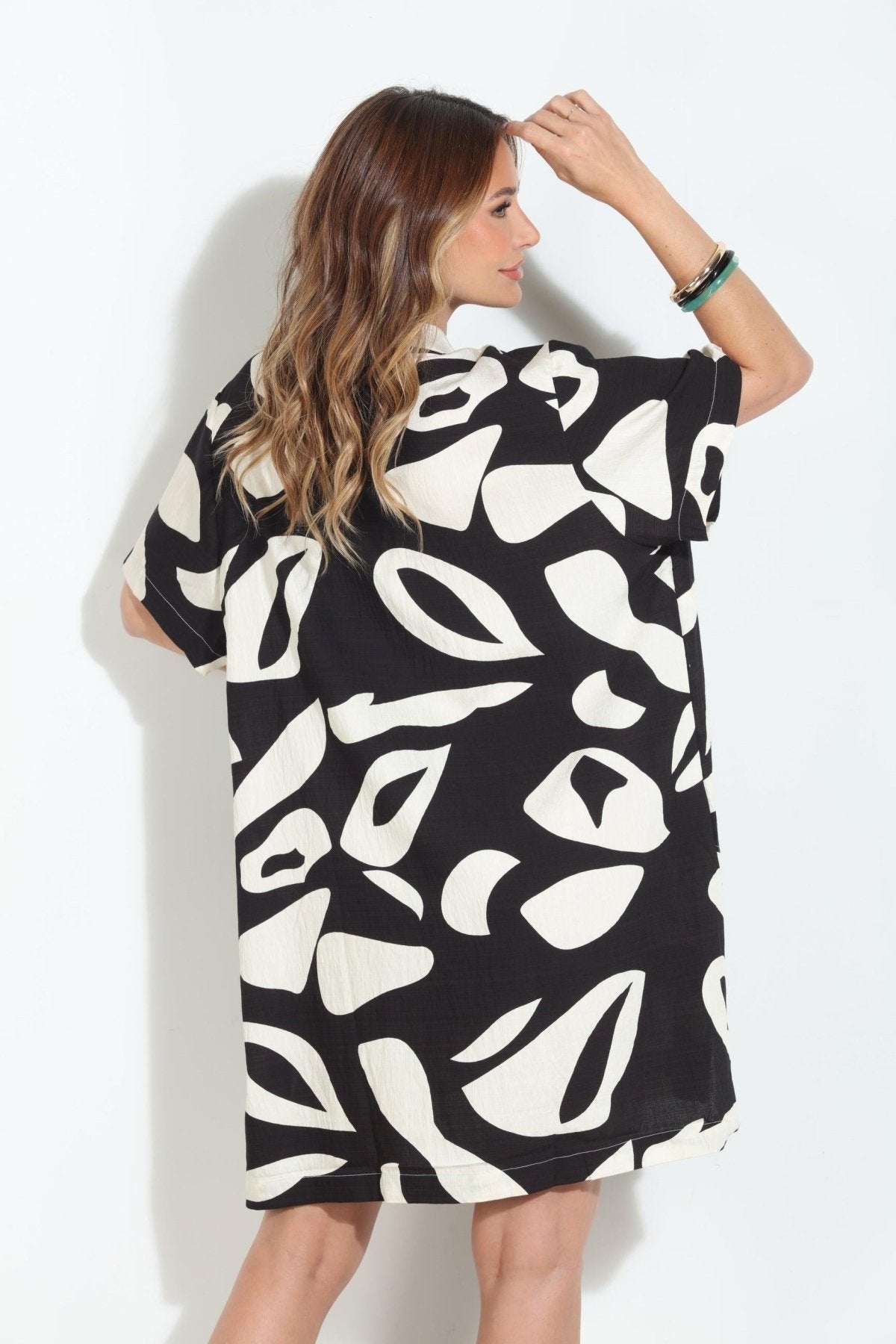 Maya Black and White Tunic