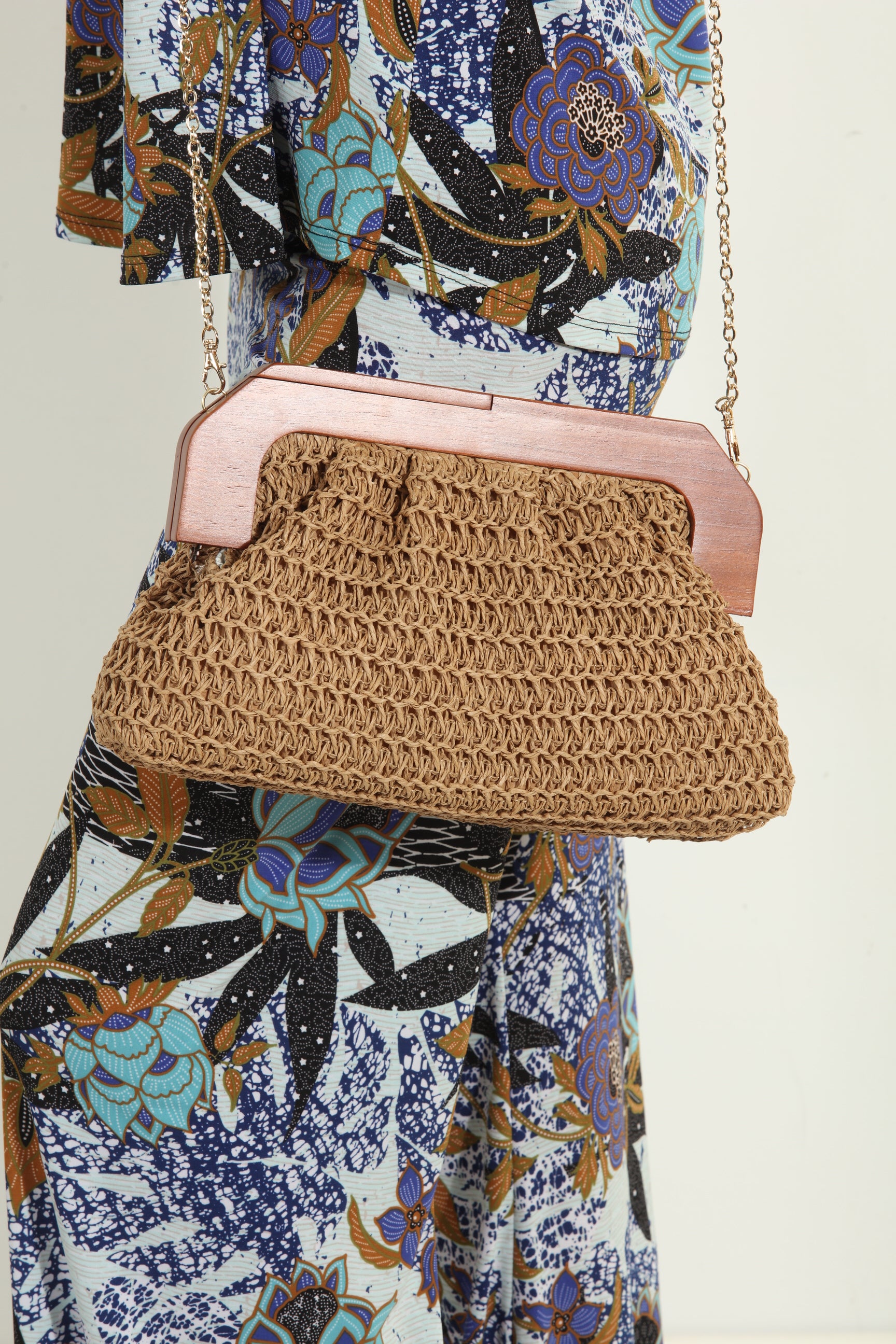 Tulsa Woven Chain Purse/Clutch