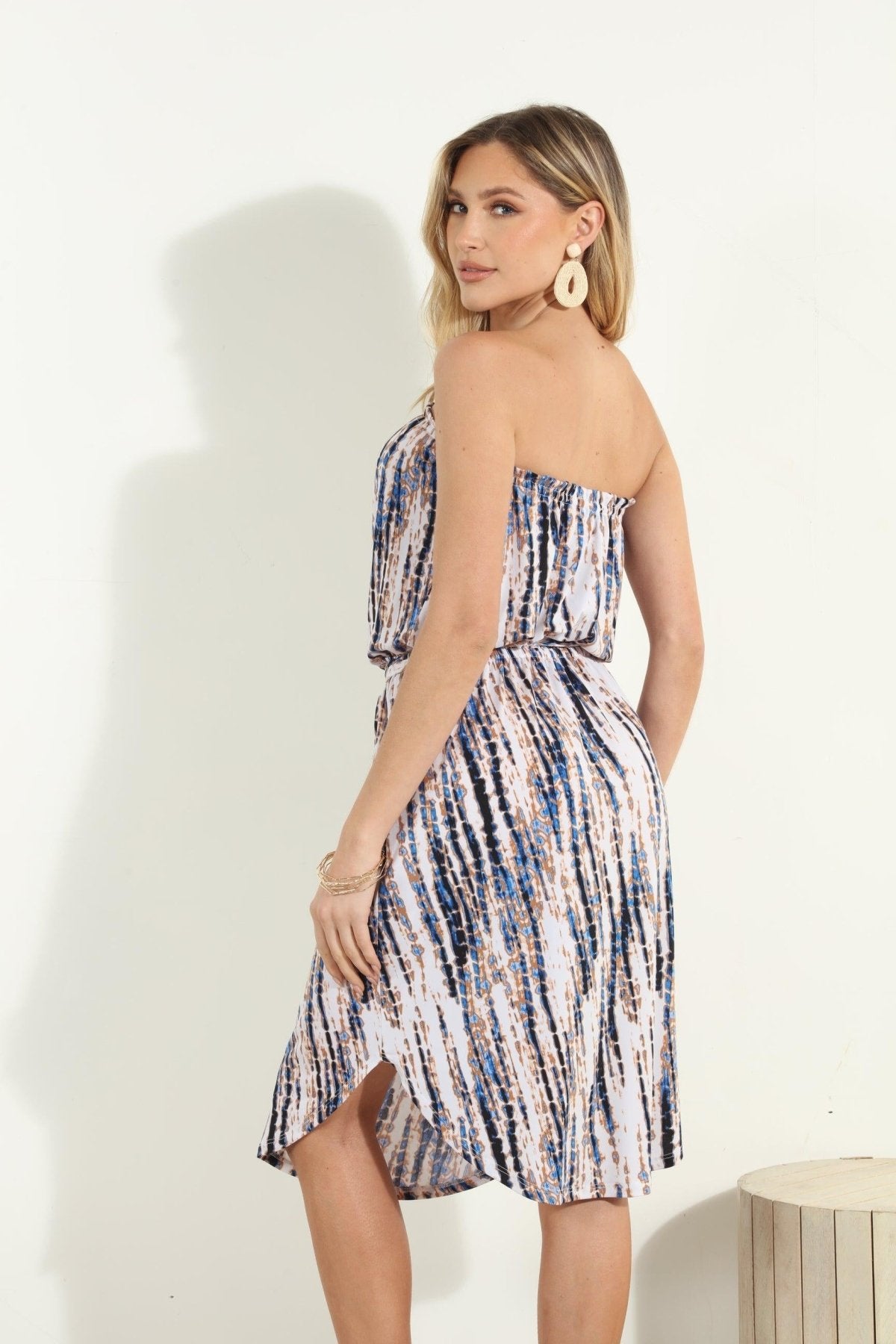 Reena Stretch Tube Belted Dress-FINAL SALE