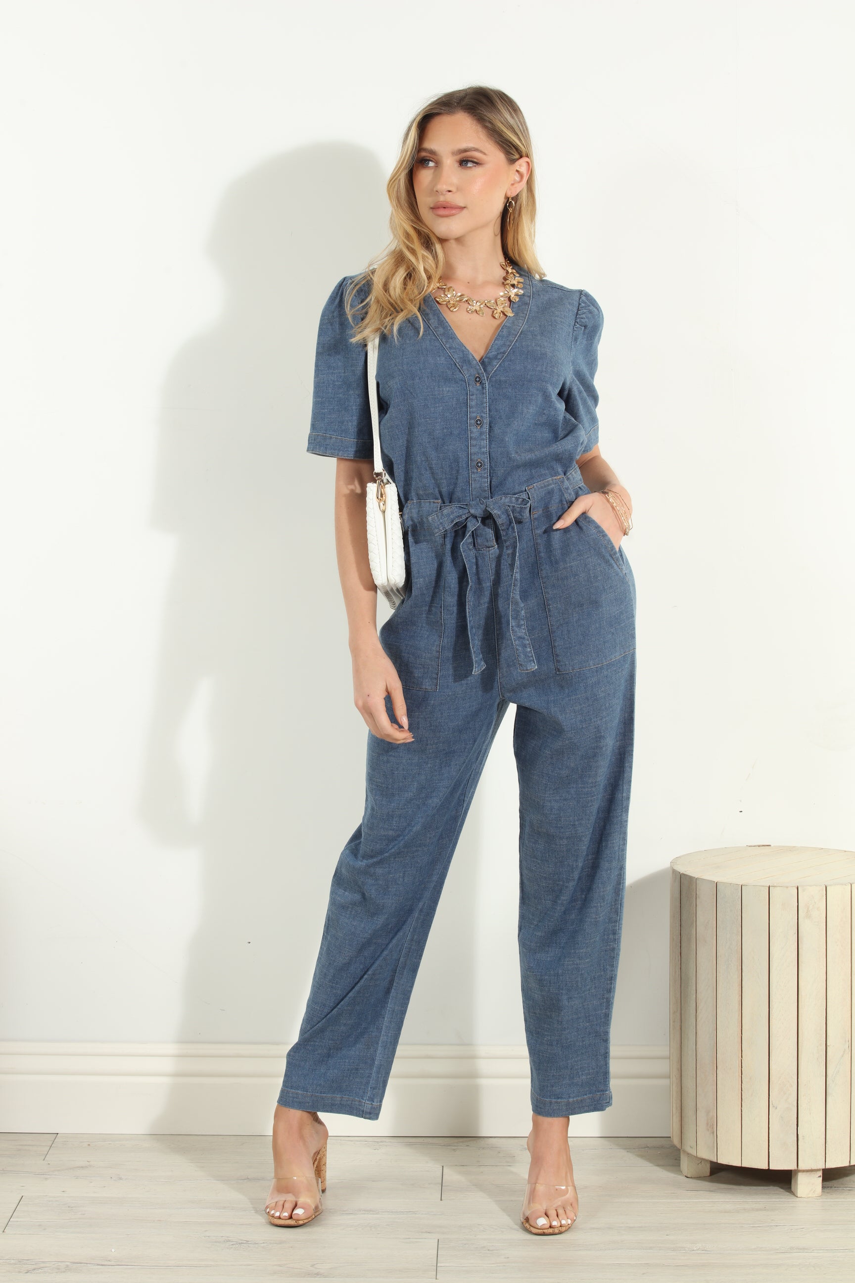 Level 99 Ella Denim Jumpsuit-FINAL SALE