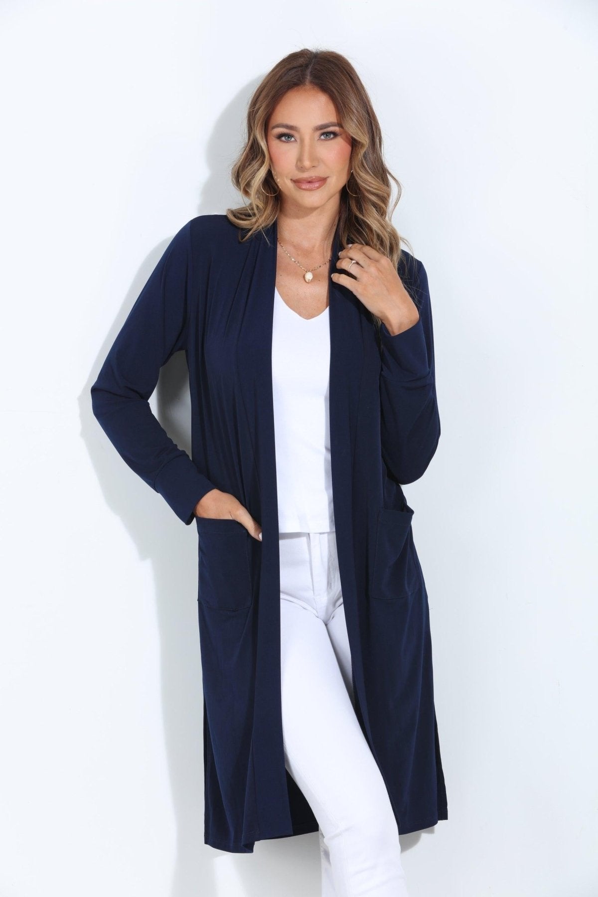 Navy Relaxed Lux Cardigan-BEST SELLER
