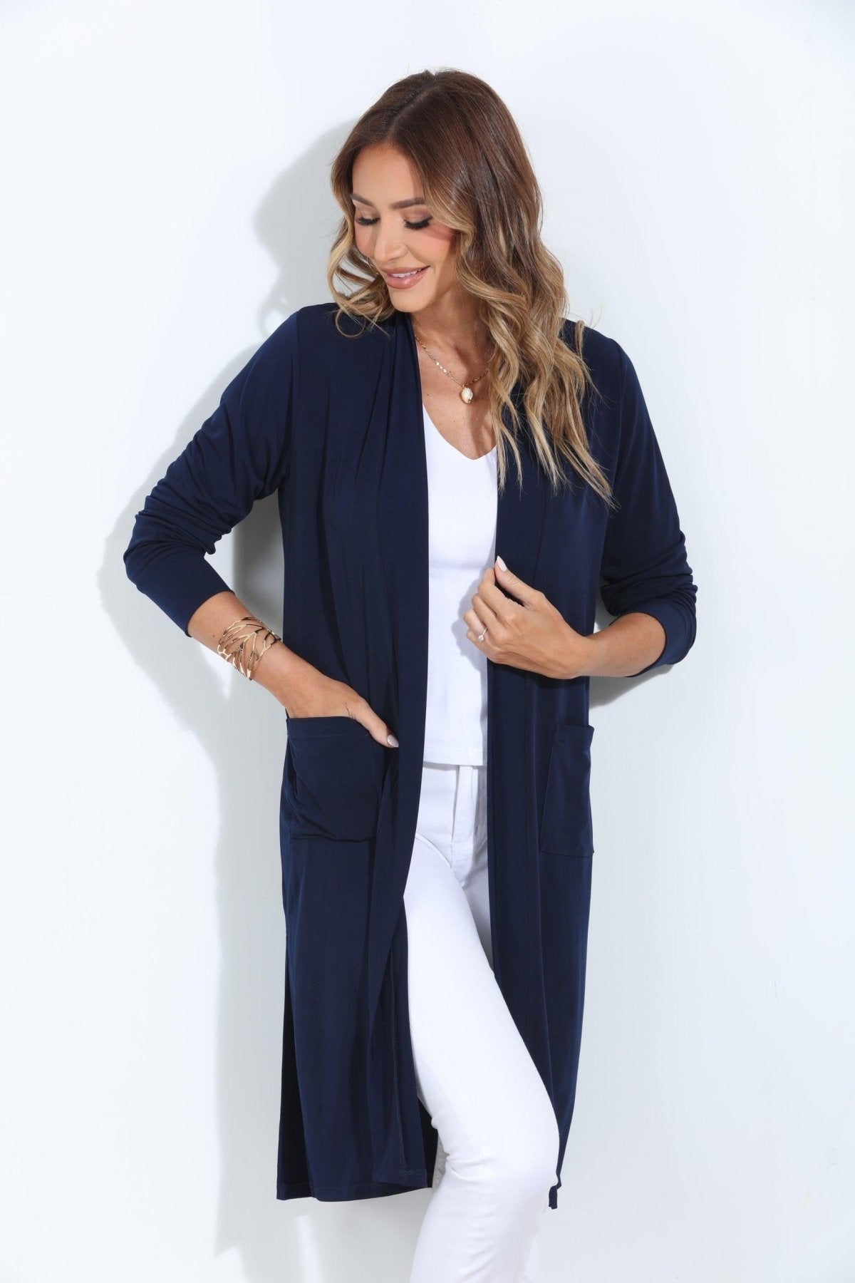 Navy Relaxed Lux Cardigan-BEST SELLER