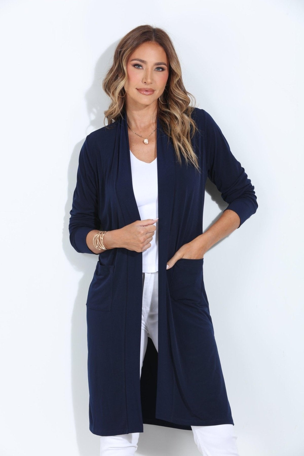 Navy Relaxed Lux Cardigan-BEST SELLER