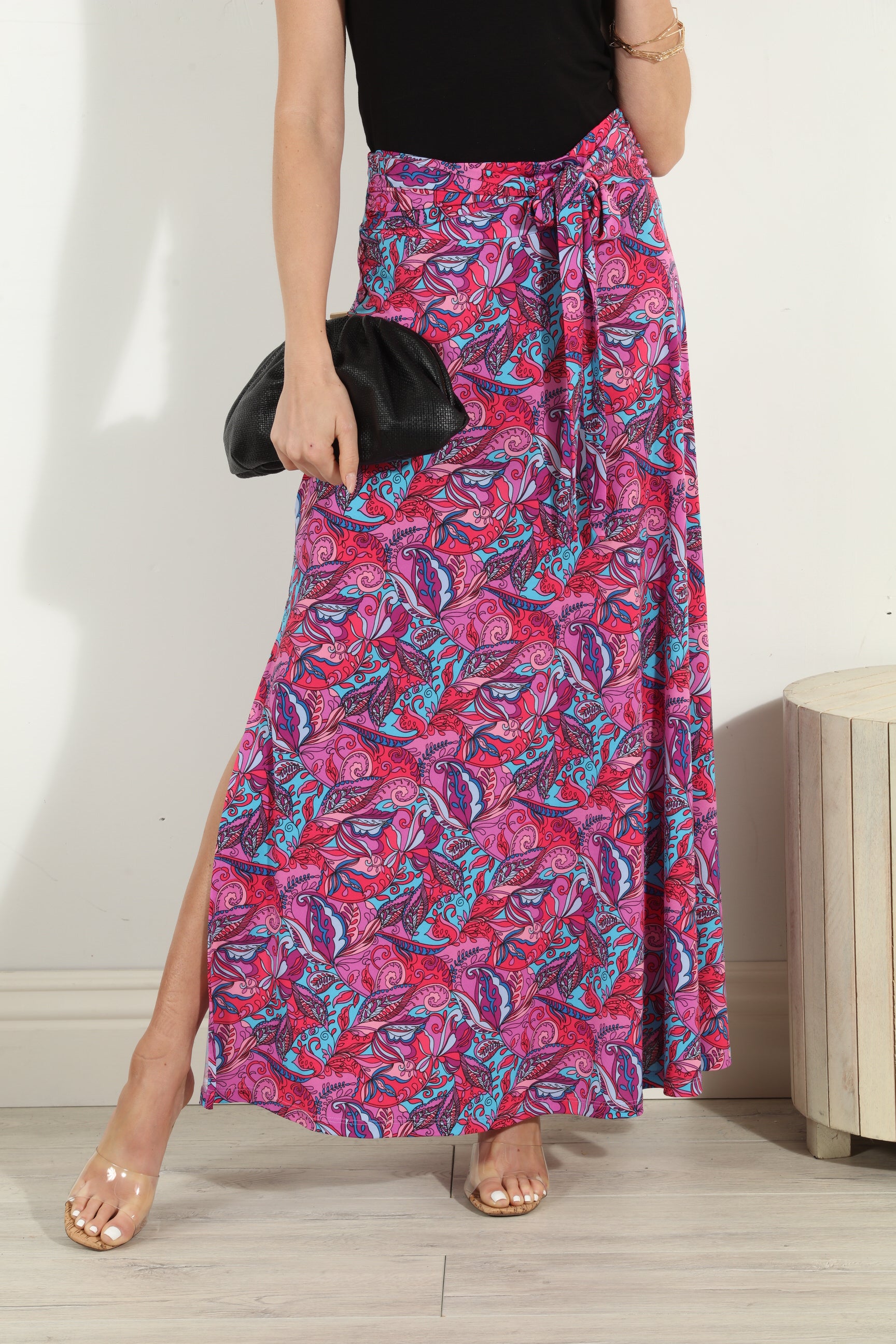 Shaye Tie Front Maxi Skirt-FINAL SALE