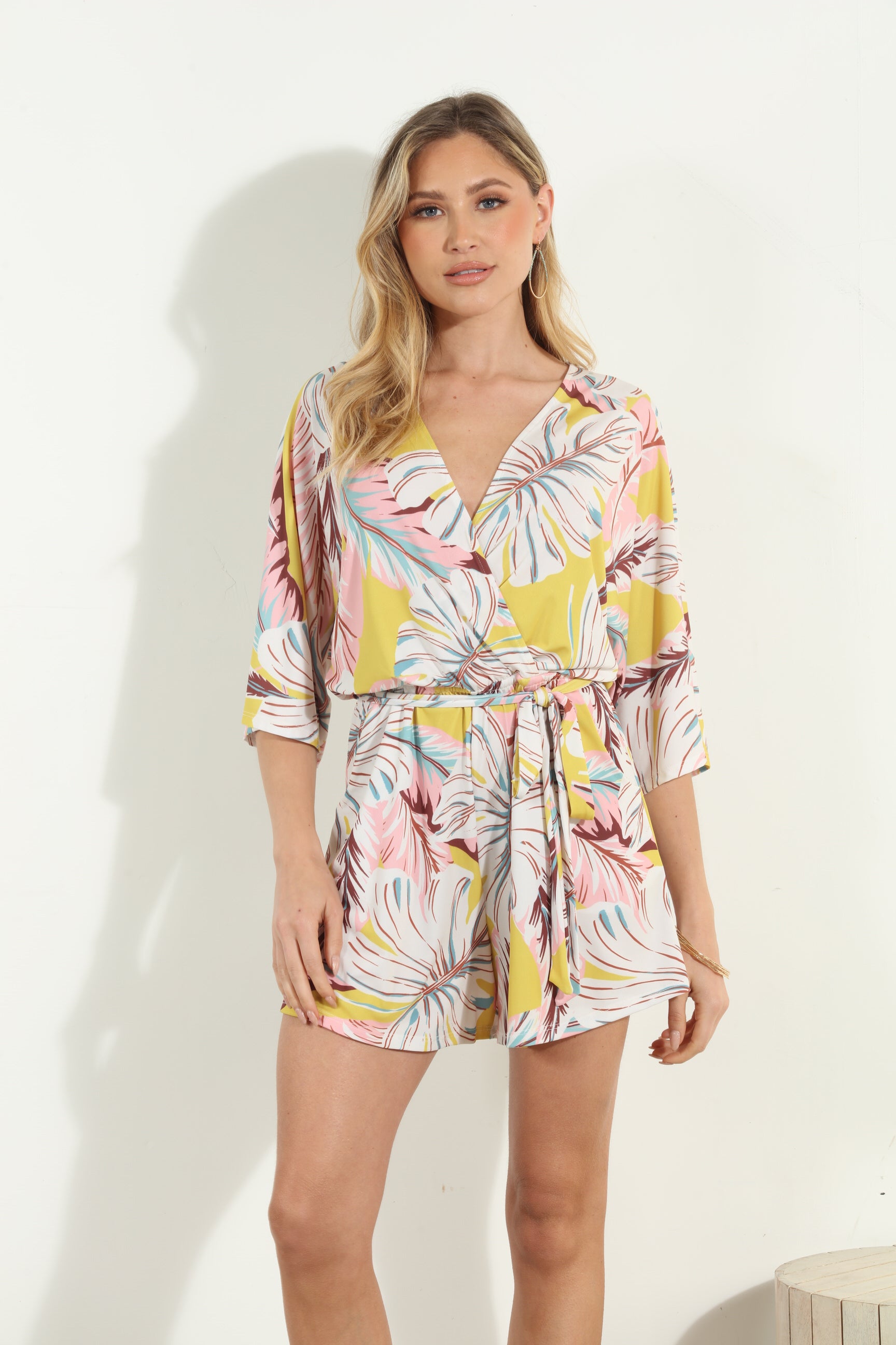 Tricia Stretch Kimono Romper-FINAL SALE