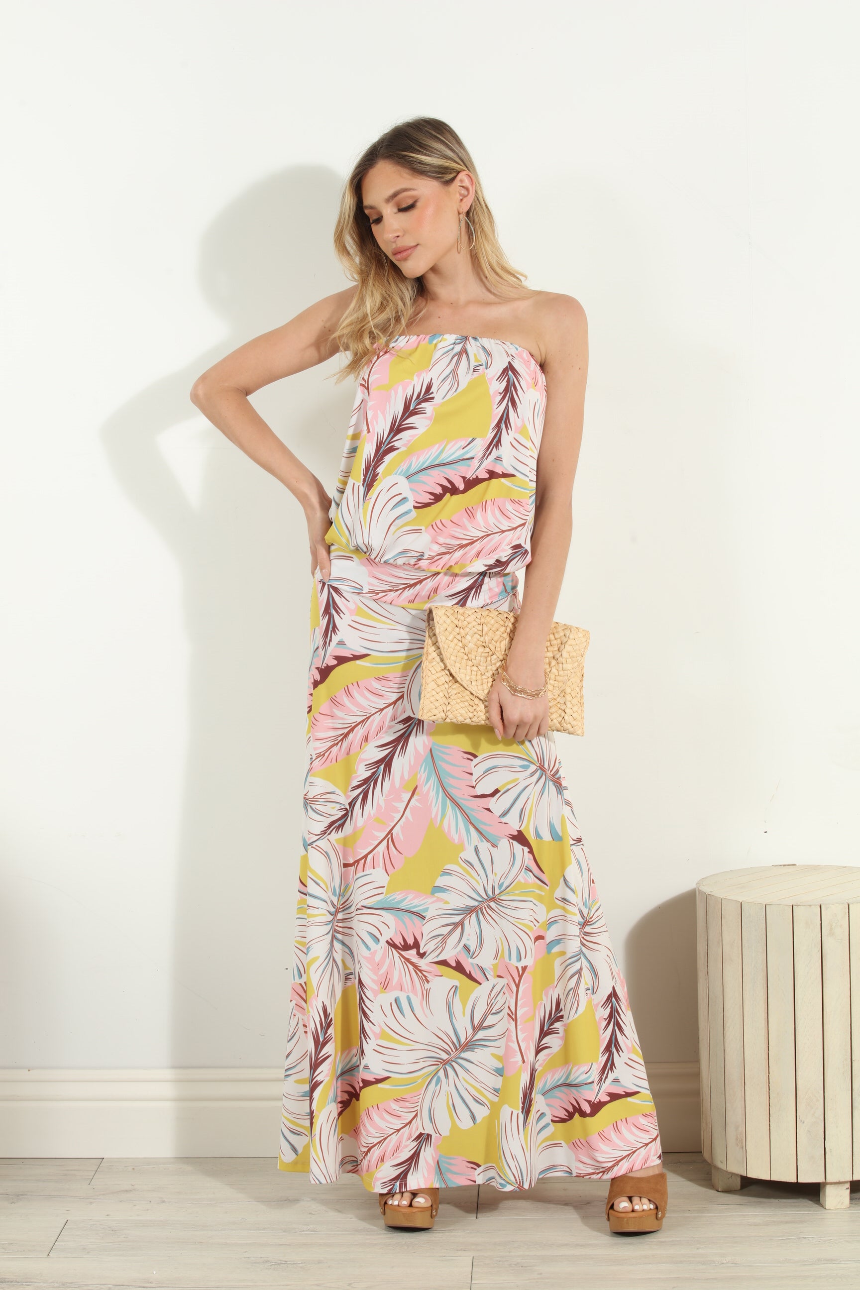 Tricia Strapless Dropwaist Maxi Dress-FINAL SALE