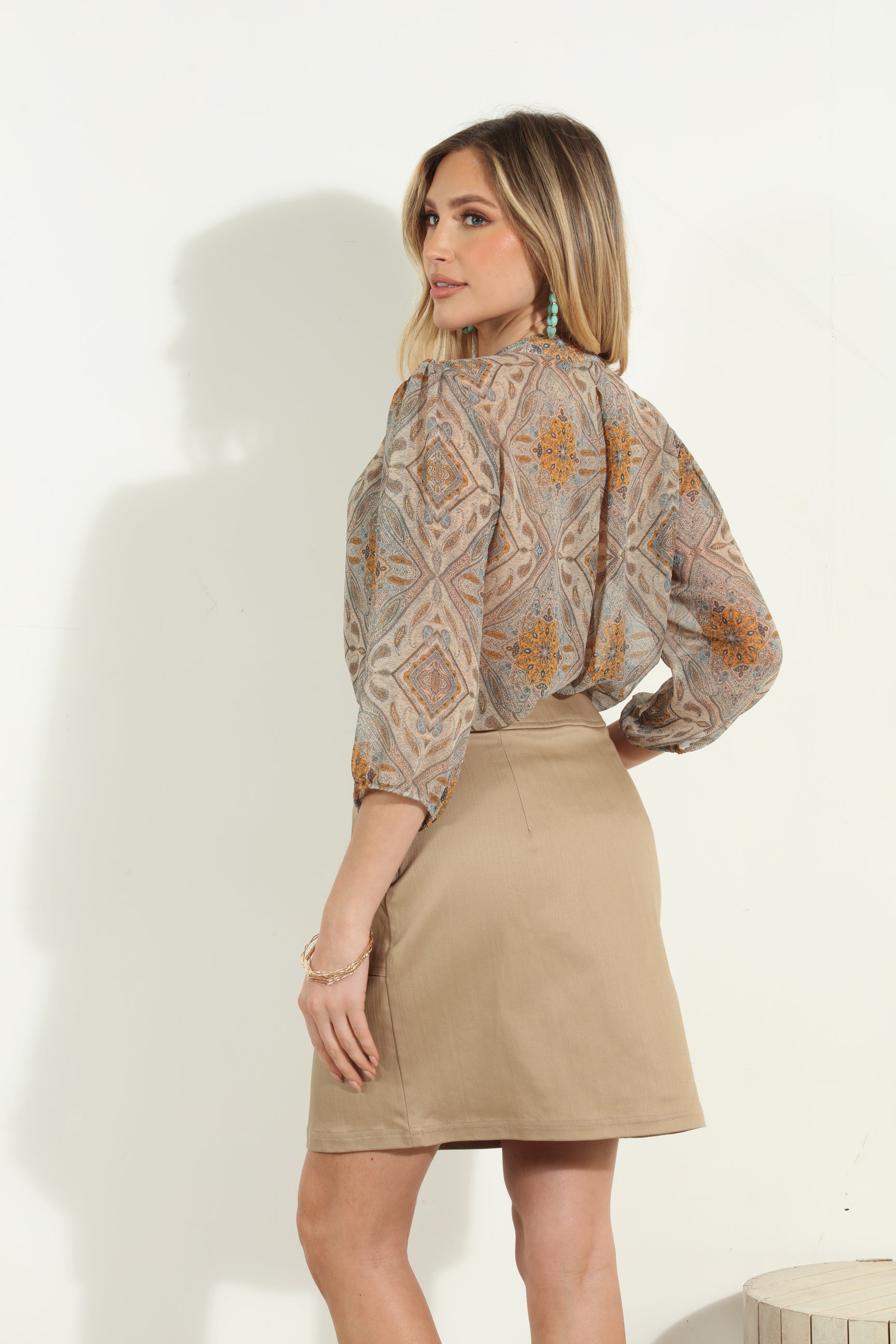 Camel Twill Skirt-FINAL SALE