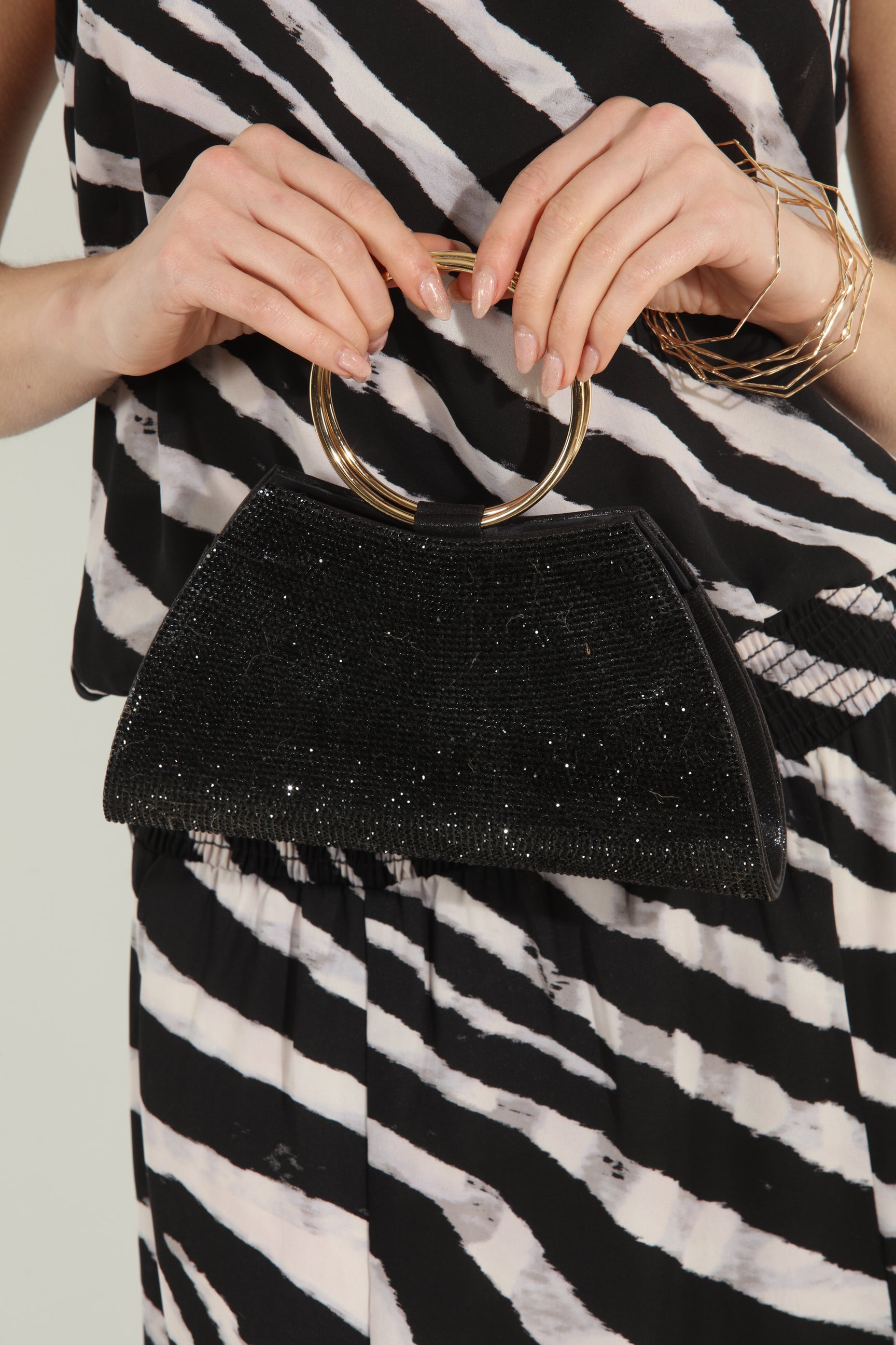 Noir Sparkle Clutch-FINAL SALE