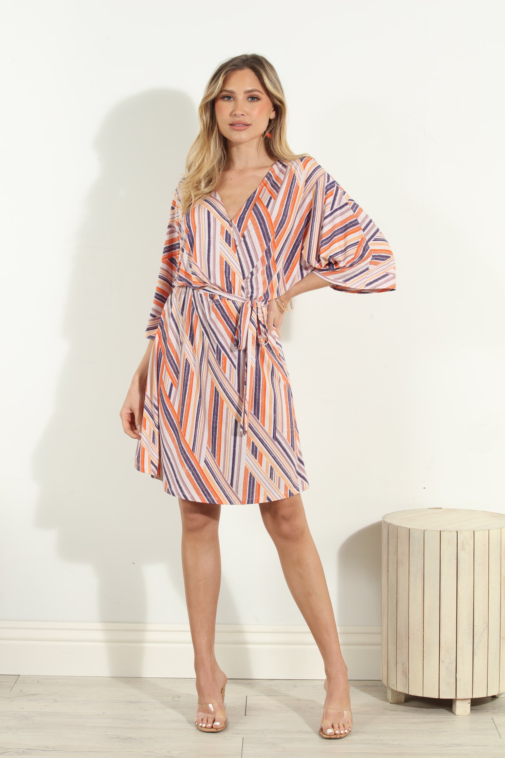 Carmel Stretch Kimono Sleeve Dress-FINAL SALE