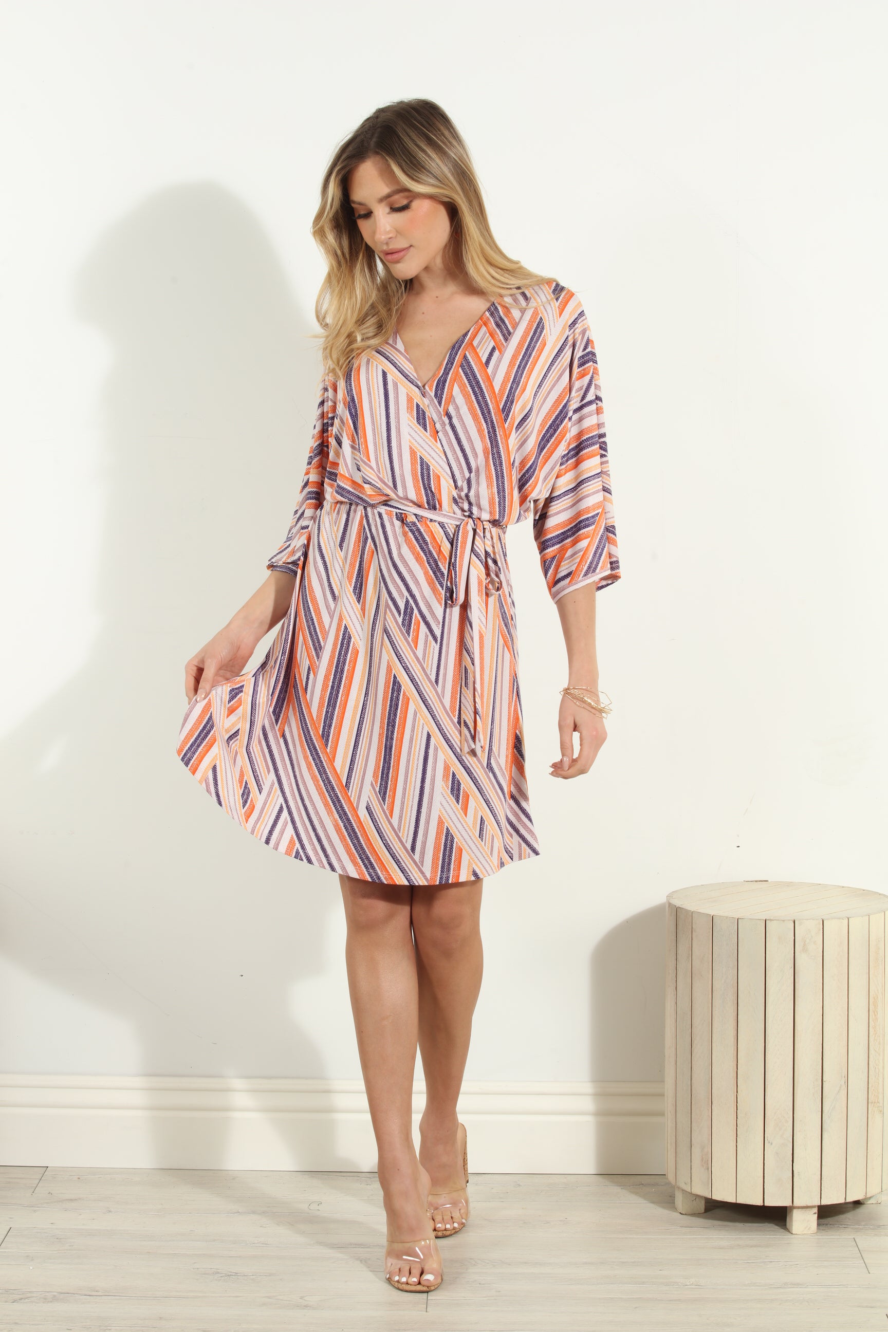 Carmel Stretch Kimono Sleeve Dress-FINAL SALE