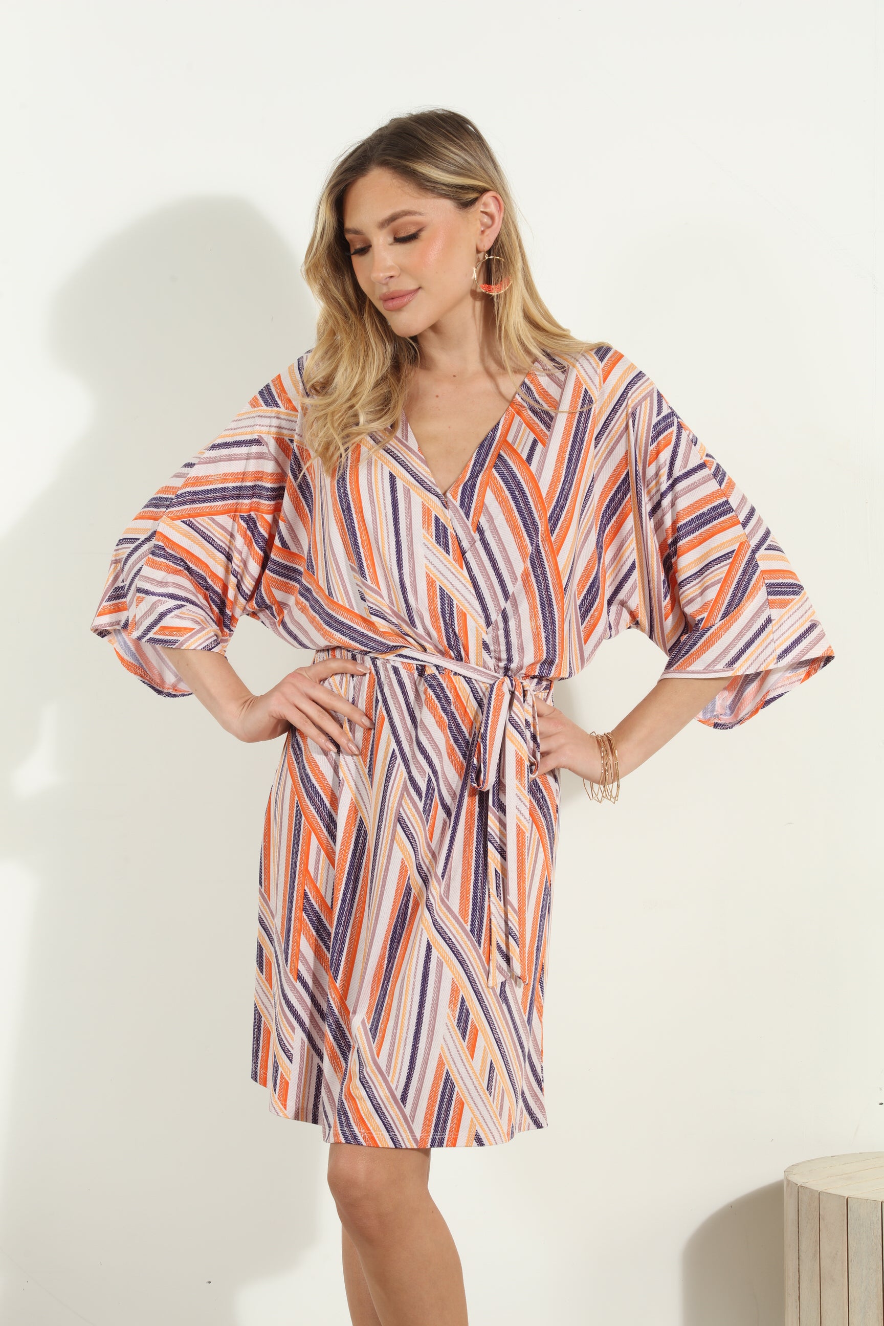 Carmel Stretch Kimono Sleeve Dress-FINAL SALE