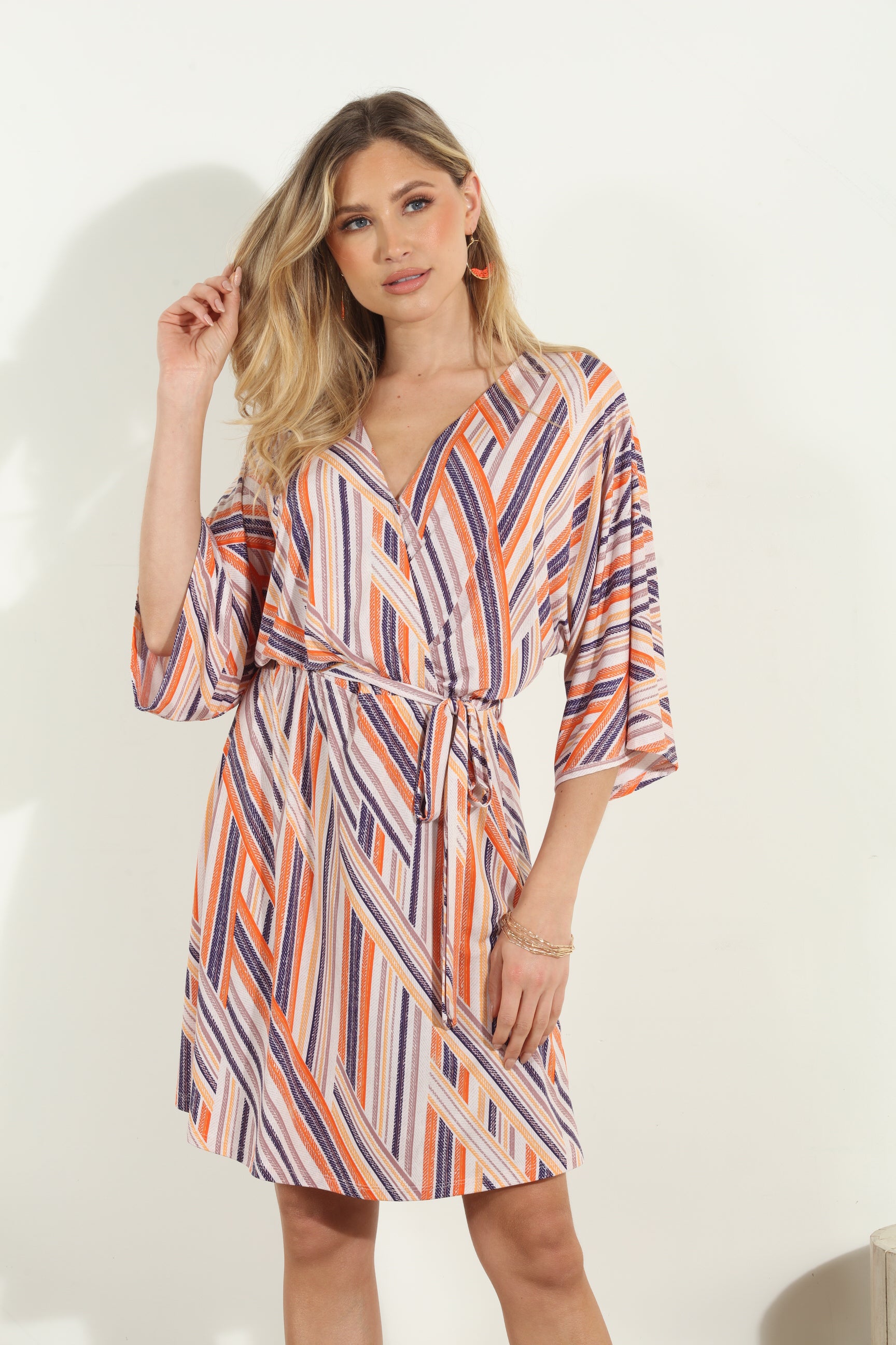 Carmel Stretch Kimono Sleeve Dress-FINAL SALE