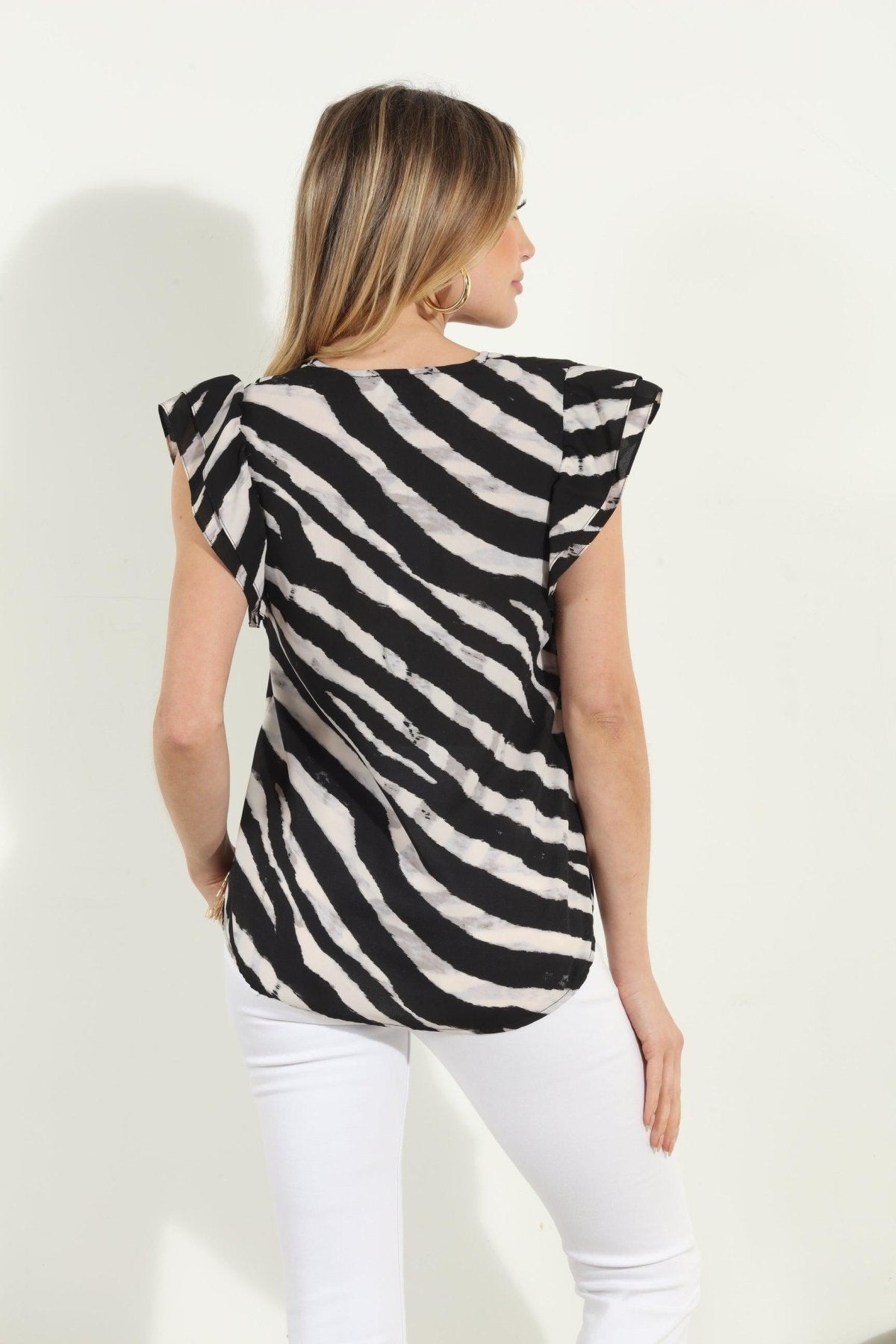 Fletcher V-Neck Ruffle Blouse-FINAL SALE