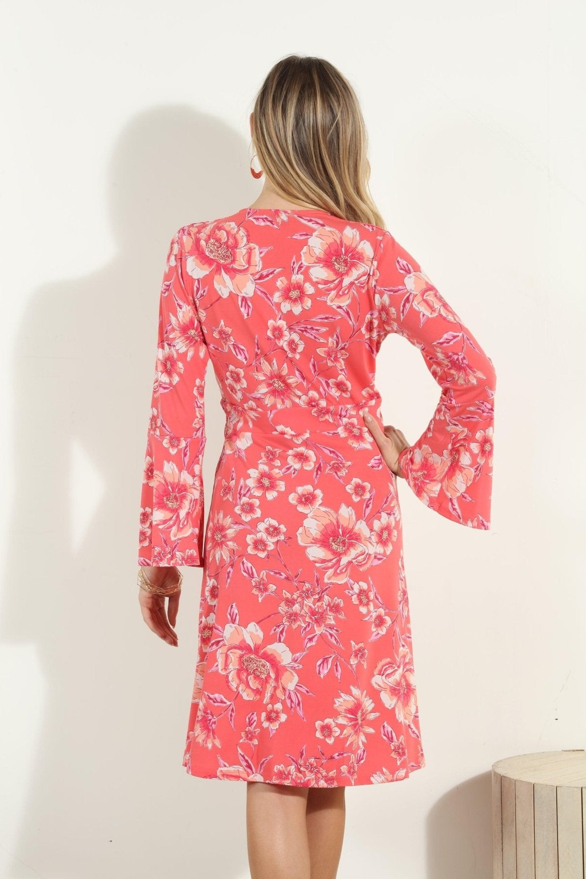 Shereen Stretch Bell Sleeve Dress-FINAL SALE