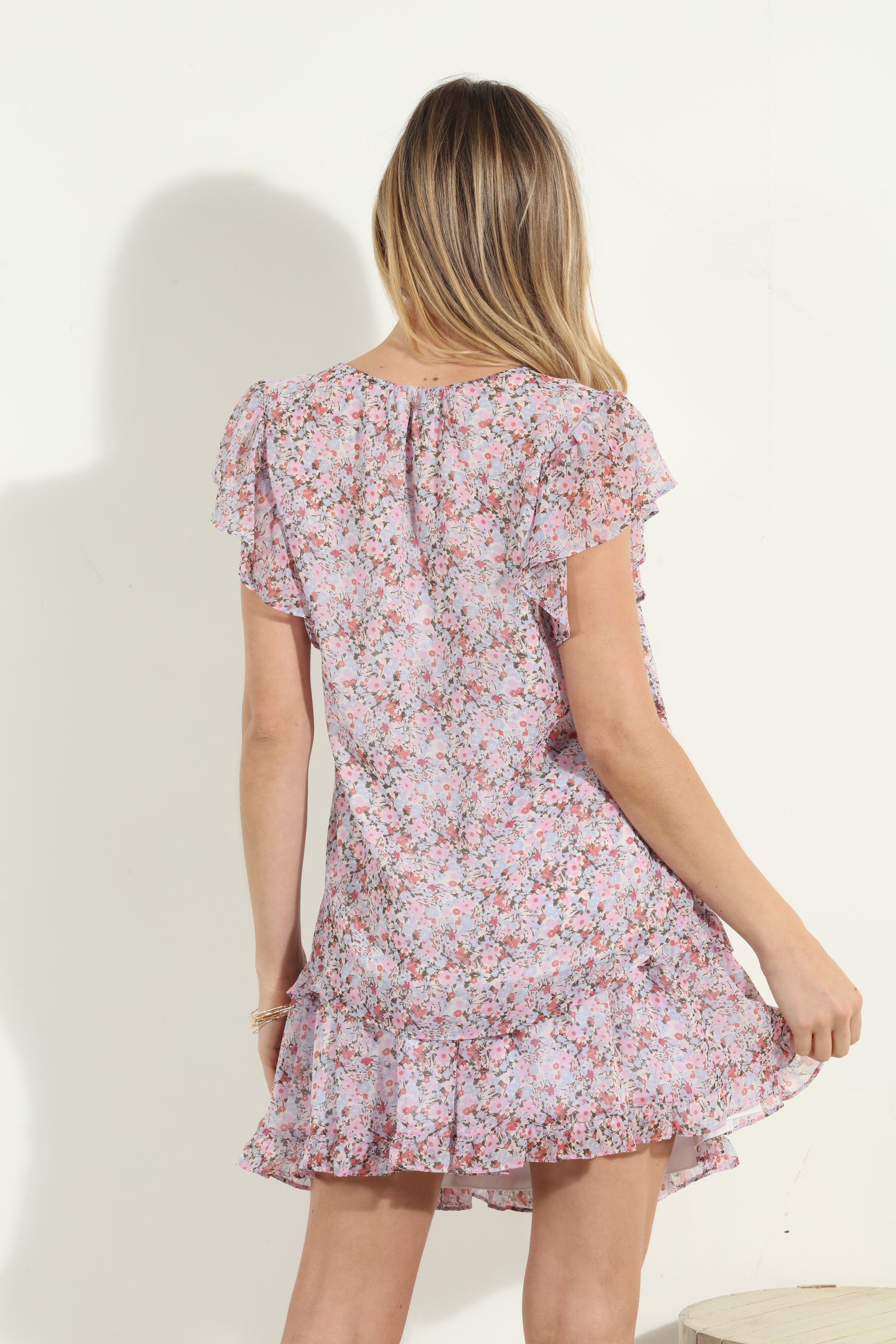 Augustine Lace-Up Ruffle Blouse-FINAL SALE