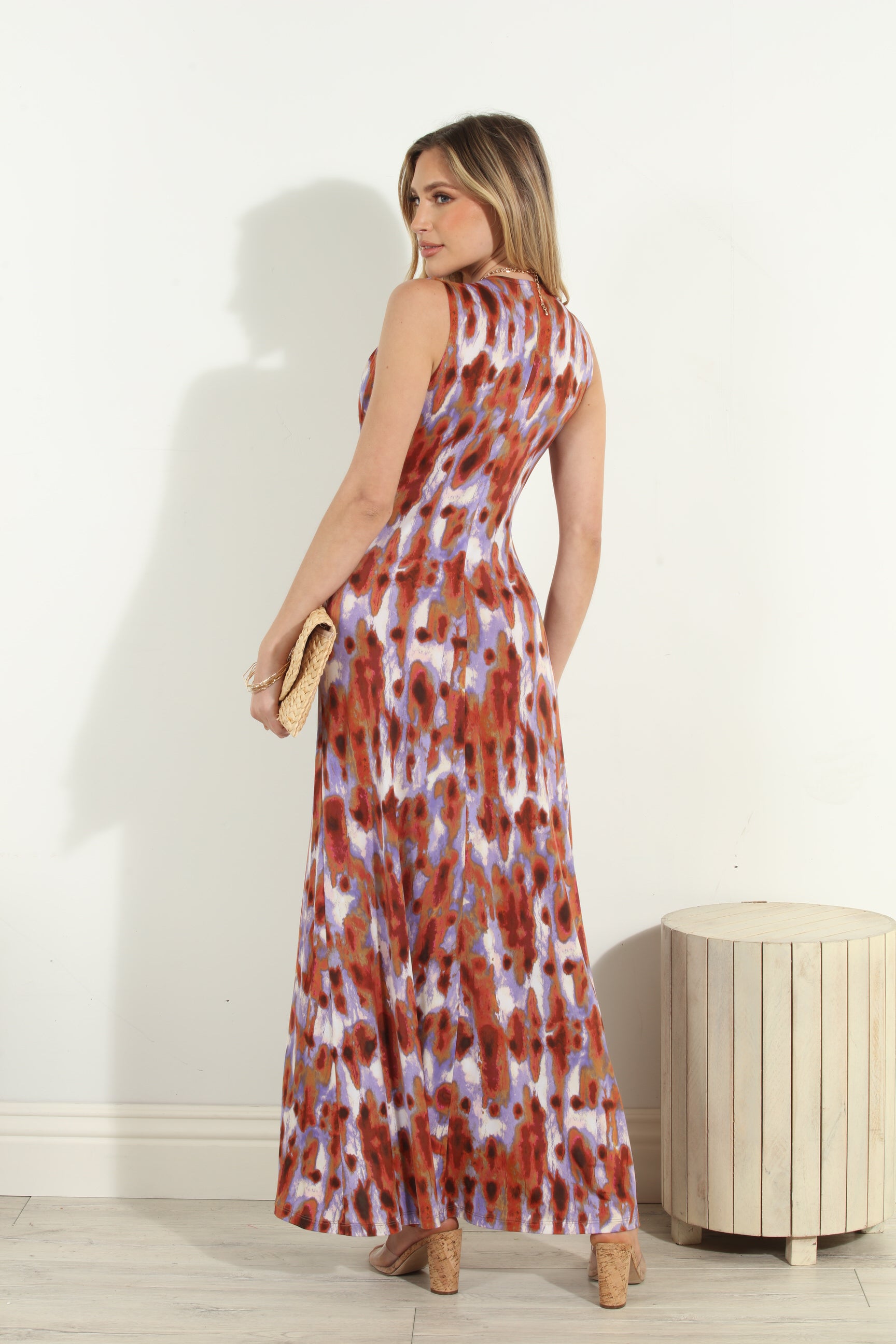 Kirin Stretch V-Neck Maxi Dress