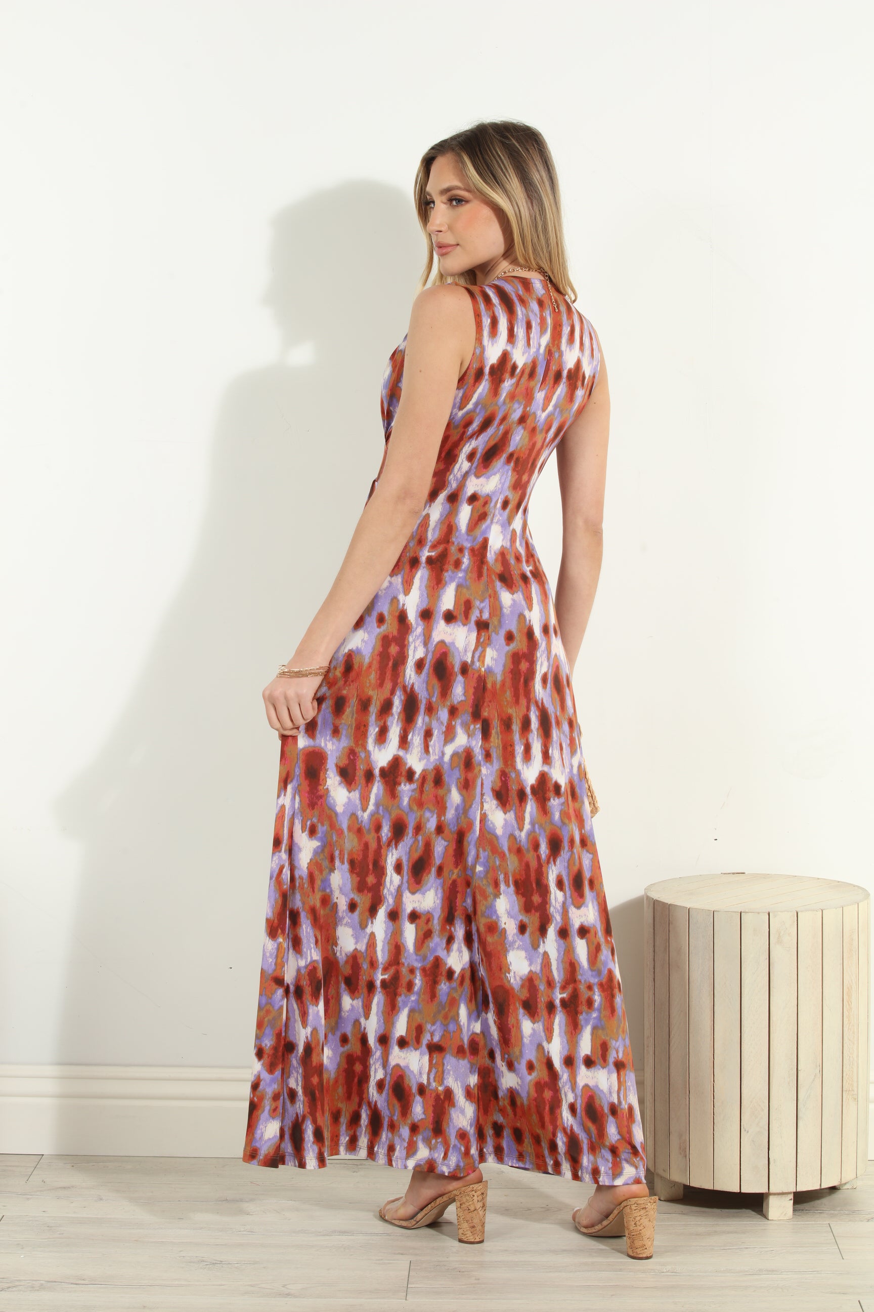 Kirin Stretch V-Neck Maxi Dress