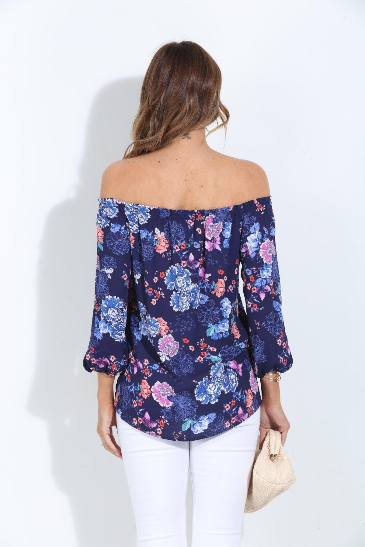 Jerica OTS Top with Tie-BEST SELLER