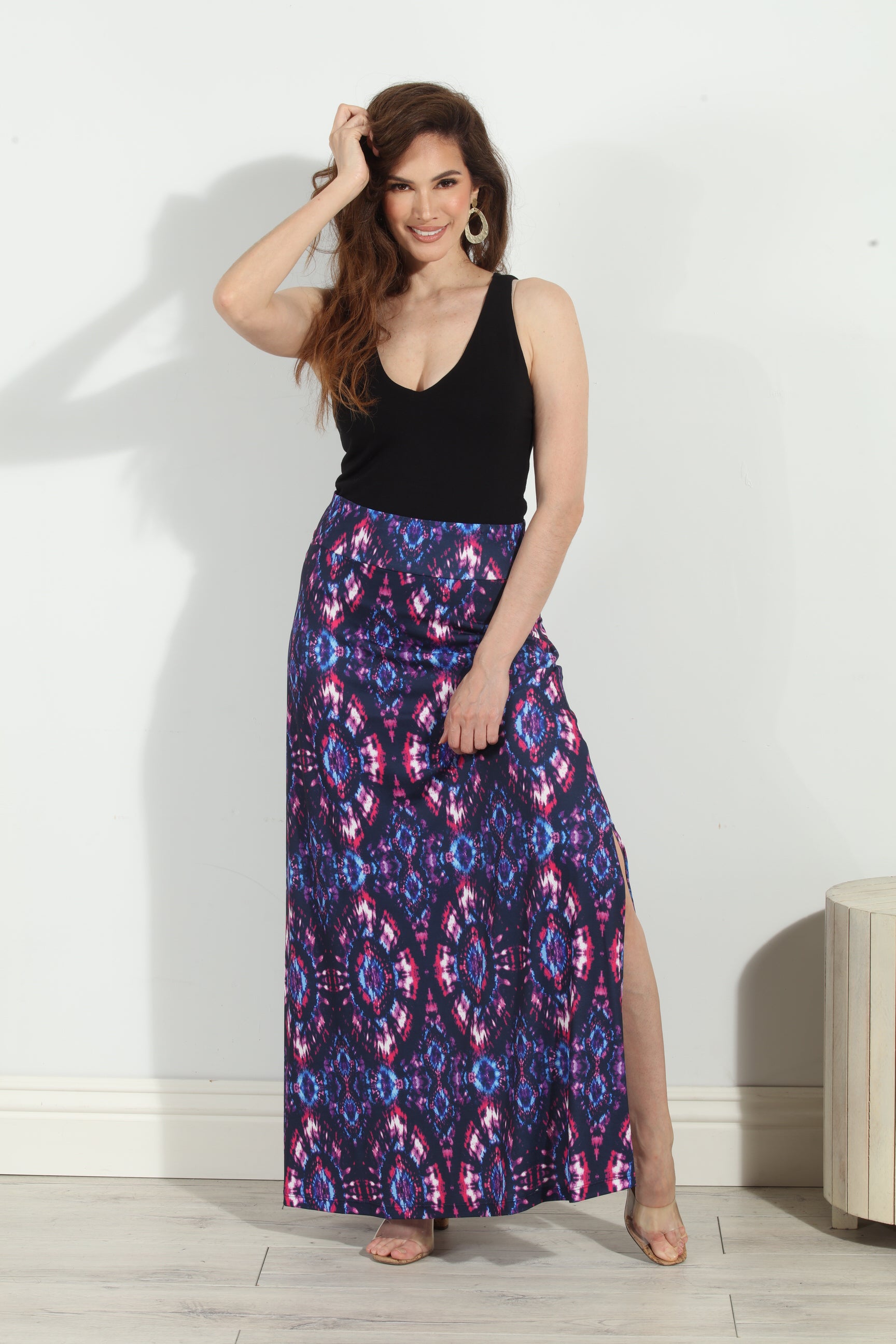 Stretch maxi clearance skirt