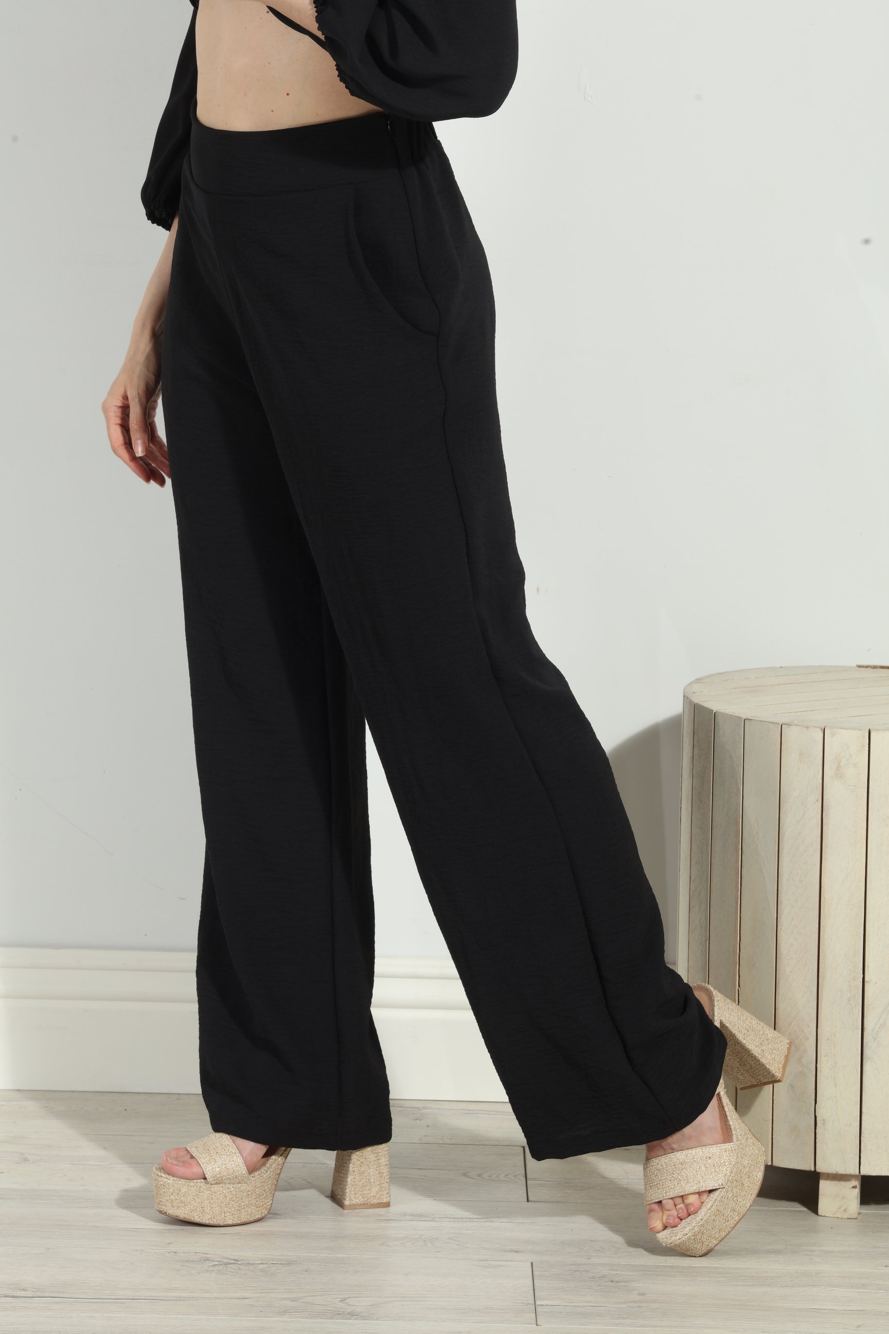 Black Airflow Woven Trousers