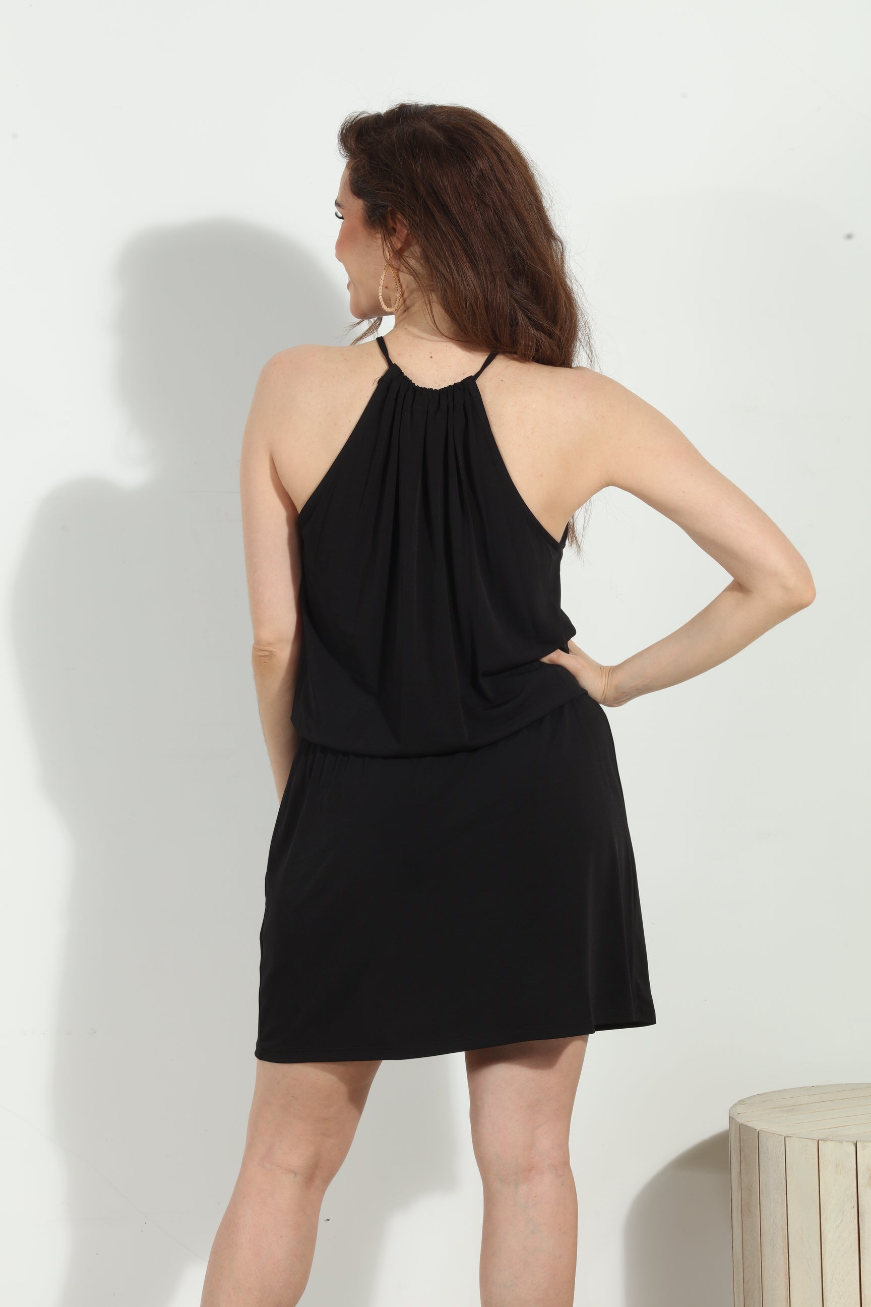 Classic Black Front Tie Dress- BEST SELLER