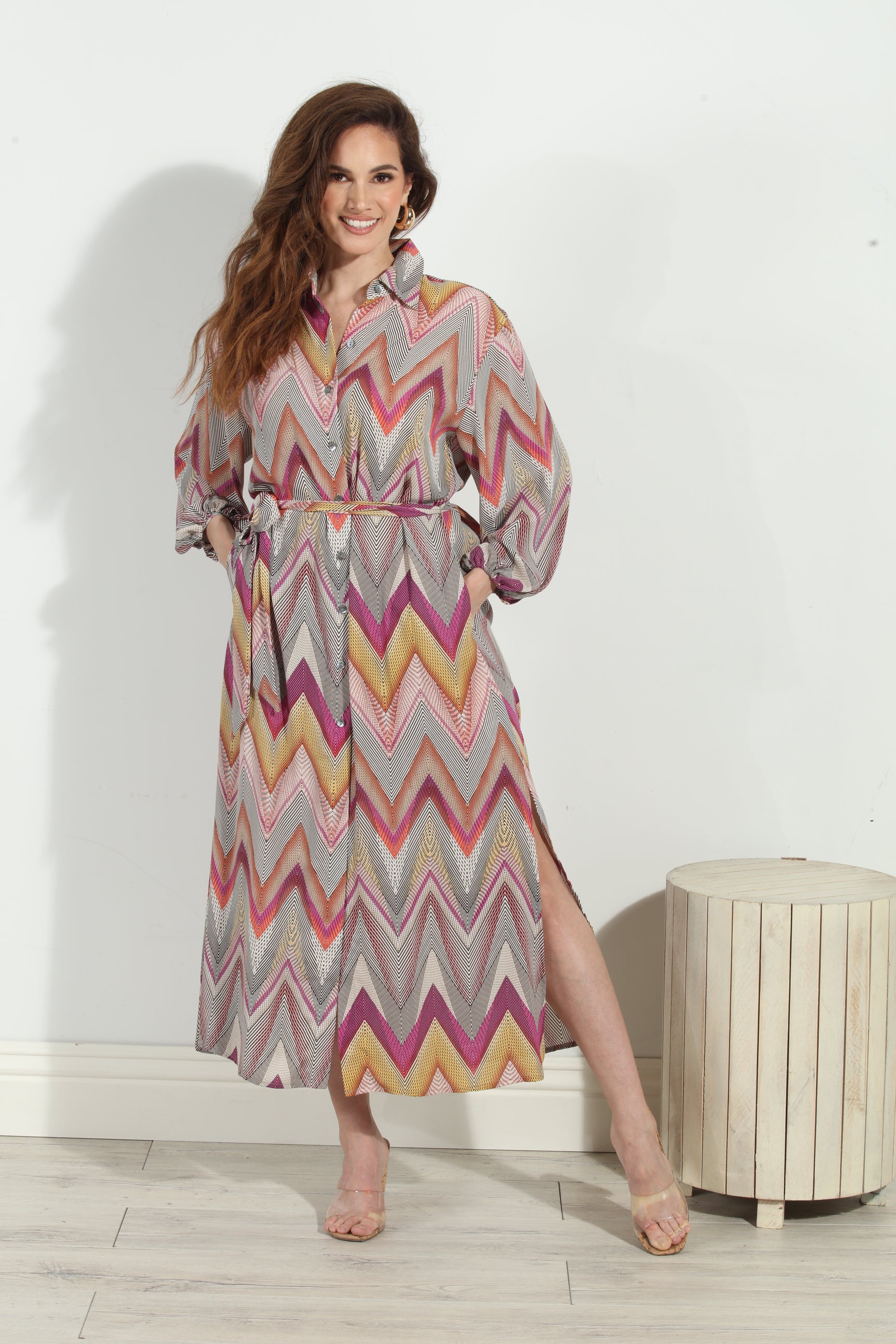 Luxe Button Down Shirt Dress
