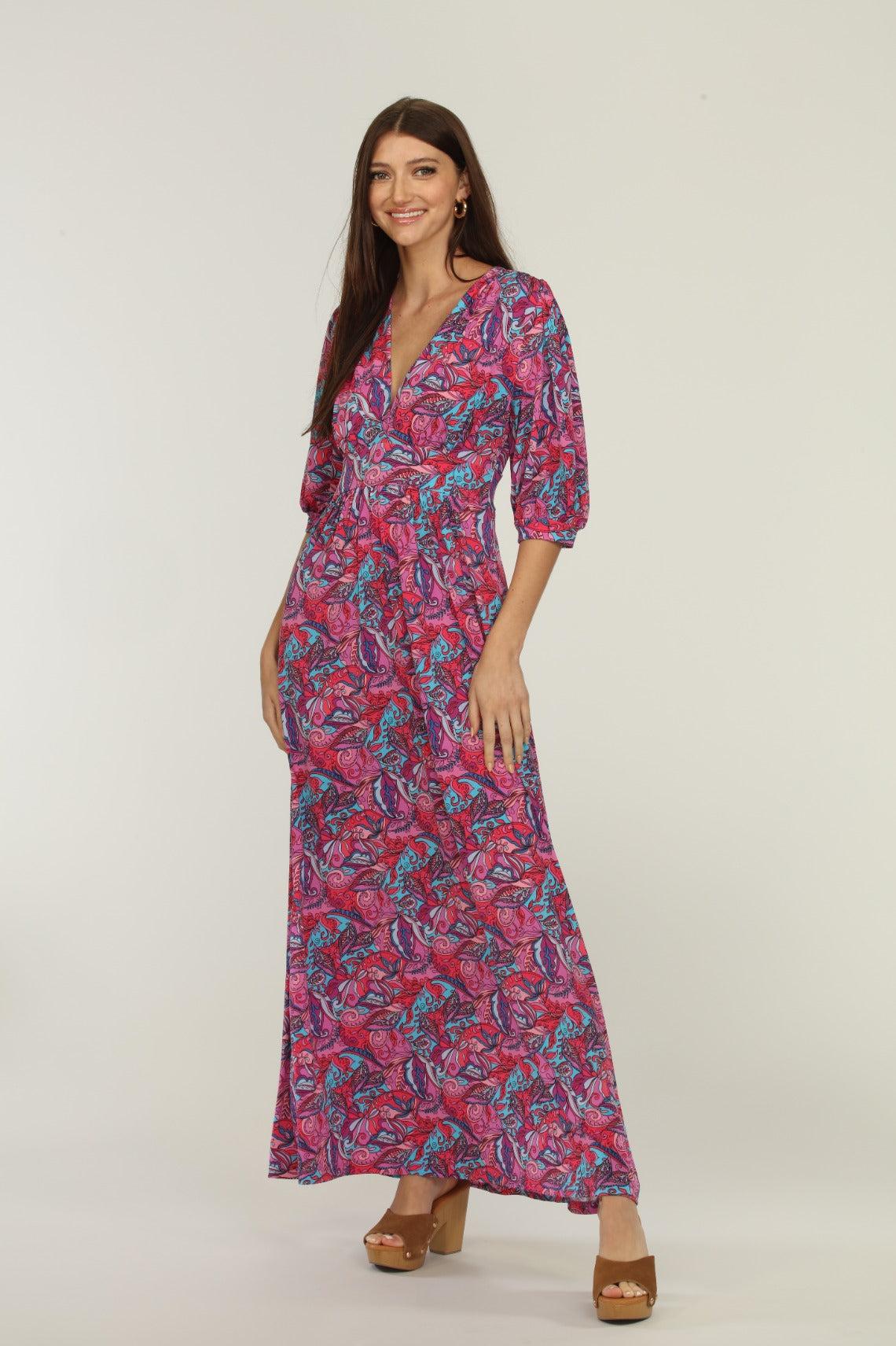 Shaye Stretch Puff Sleeve Maxi Dress-FINAL SALE