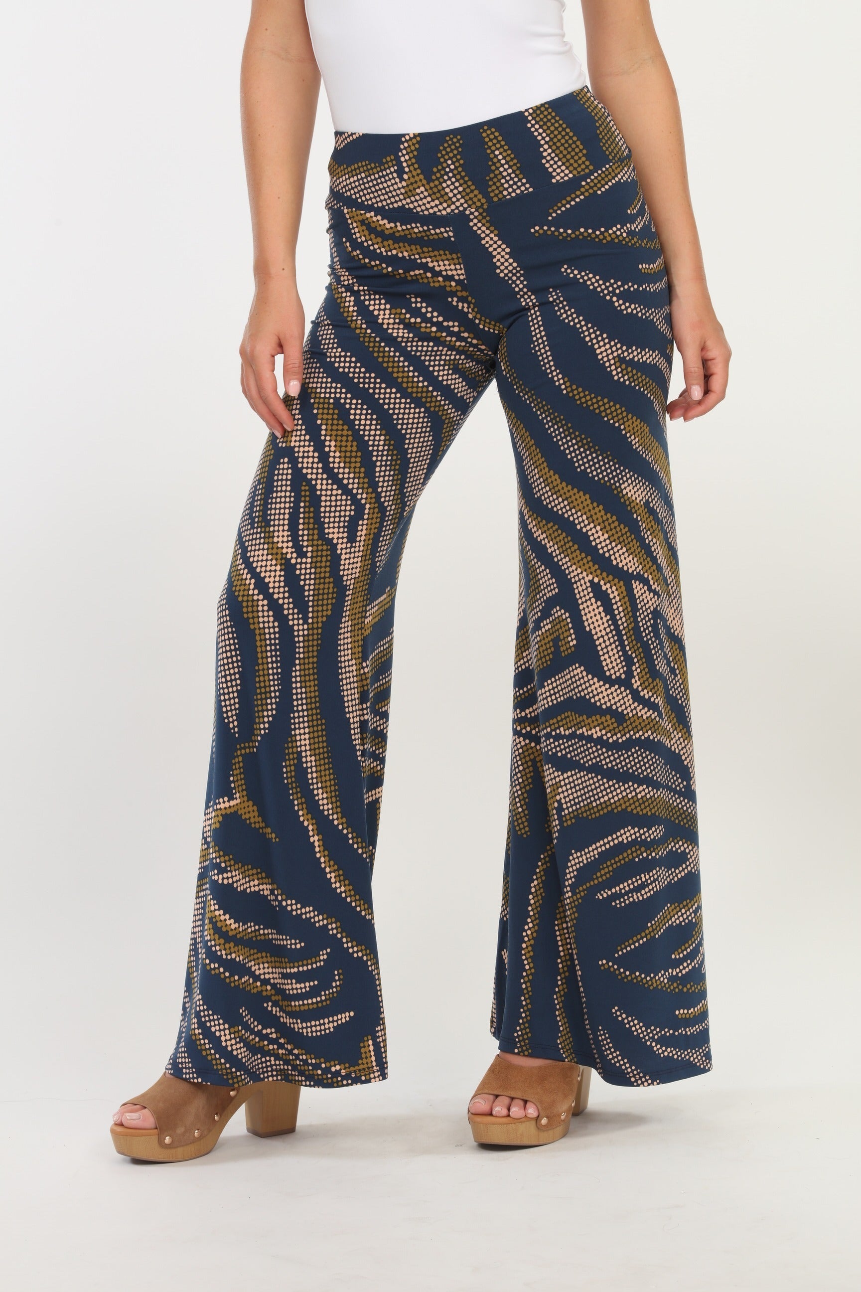 Zarda Stretch Wide Leg Pants-FINAL SALE