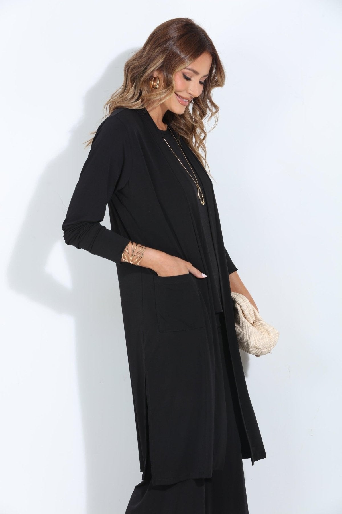 Black Relaxed Lux Cardigan-BEST SELLER