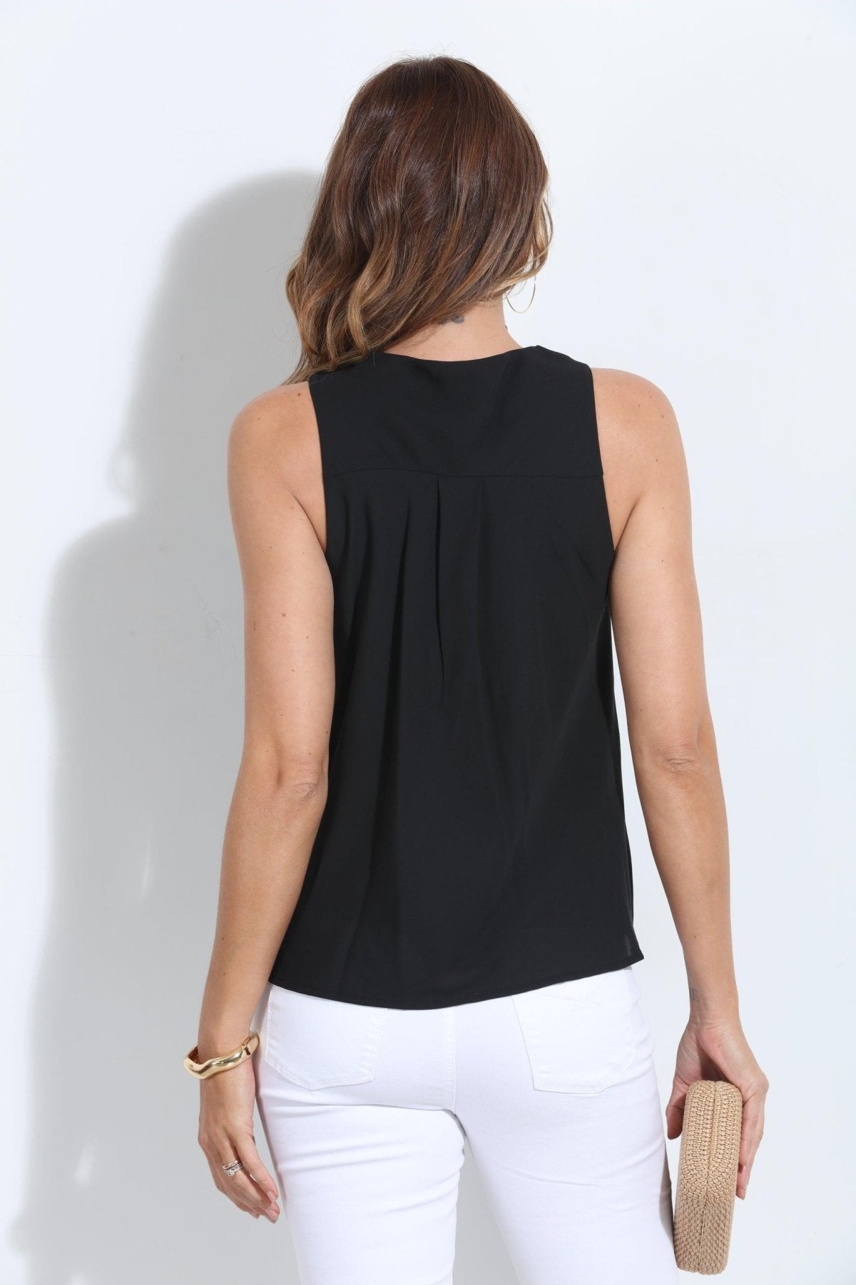 Black Cowl Neck Blouse-BEST SELLER