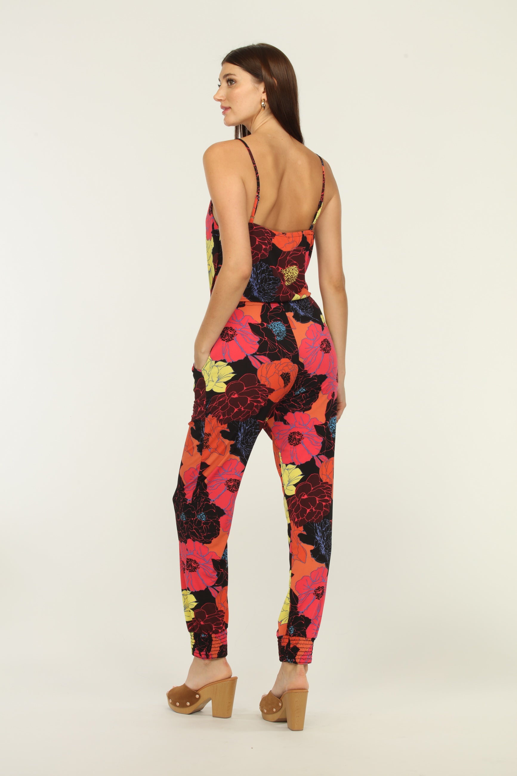 Cheri Cowlneck Stretch Jumpsuit