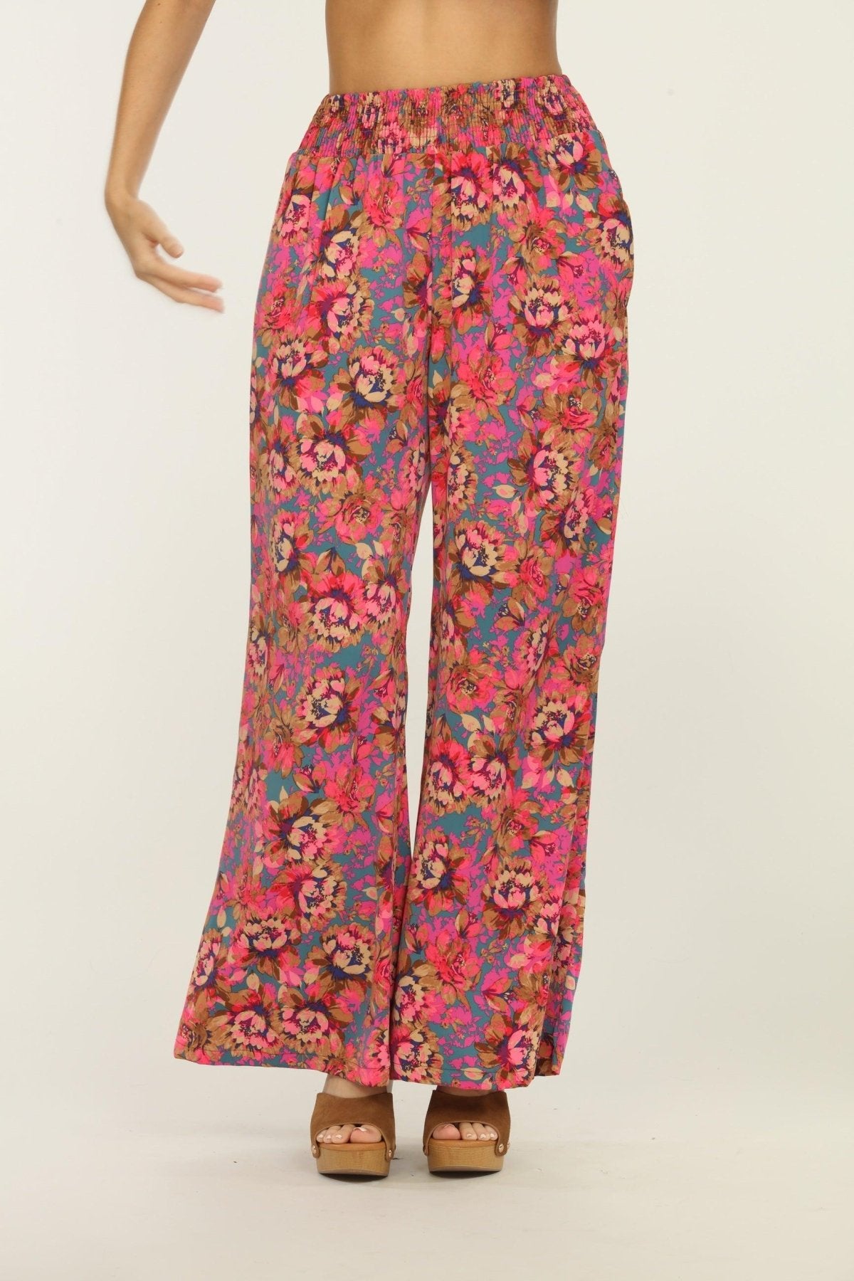 Melrose Politan Smocked Woven Pant-FINAL SALE