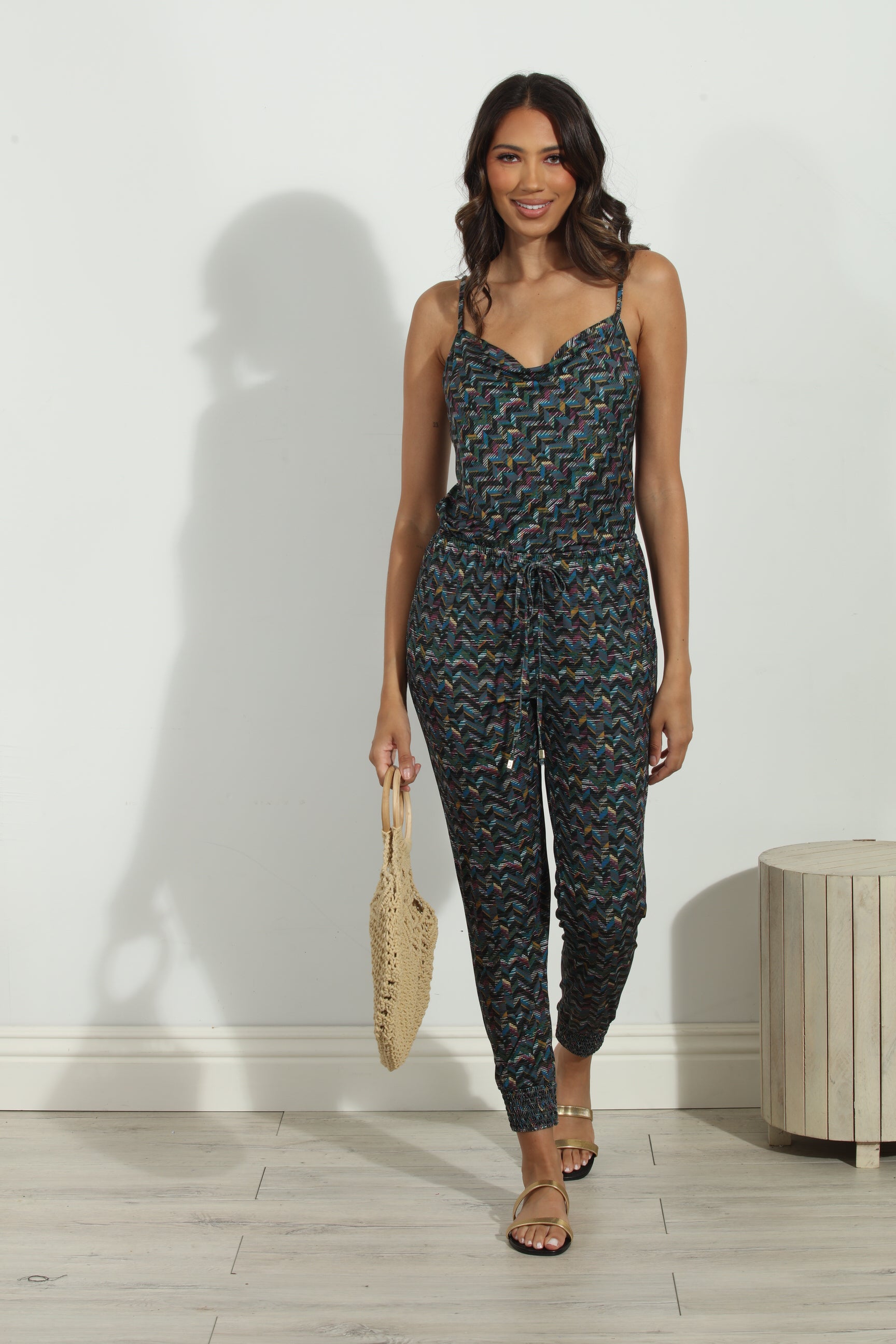 Holly Cowlneck Stretch Jumpsuit