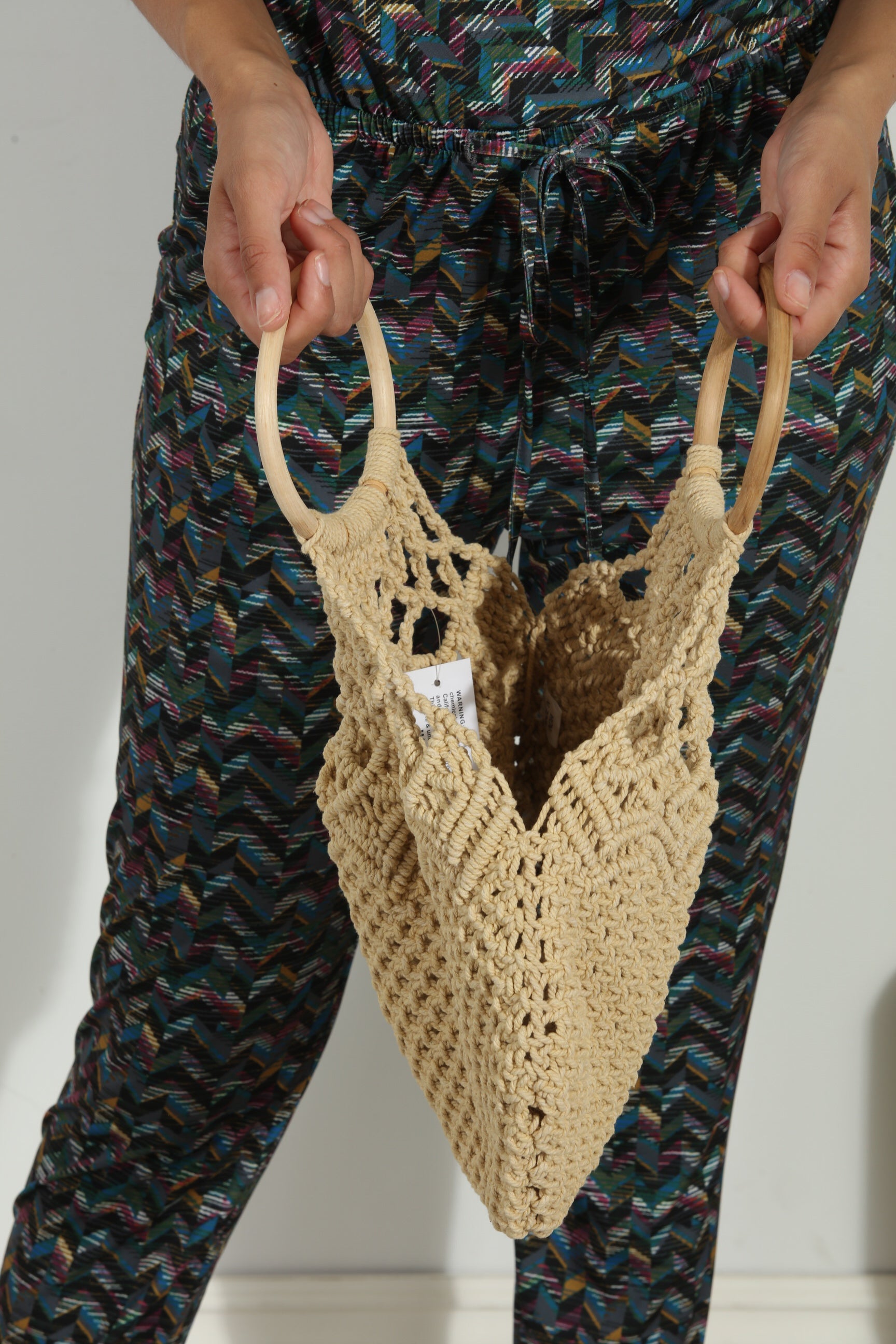 Tan Crochet Handbag
