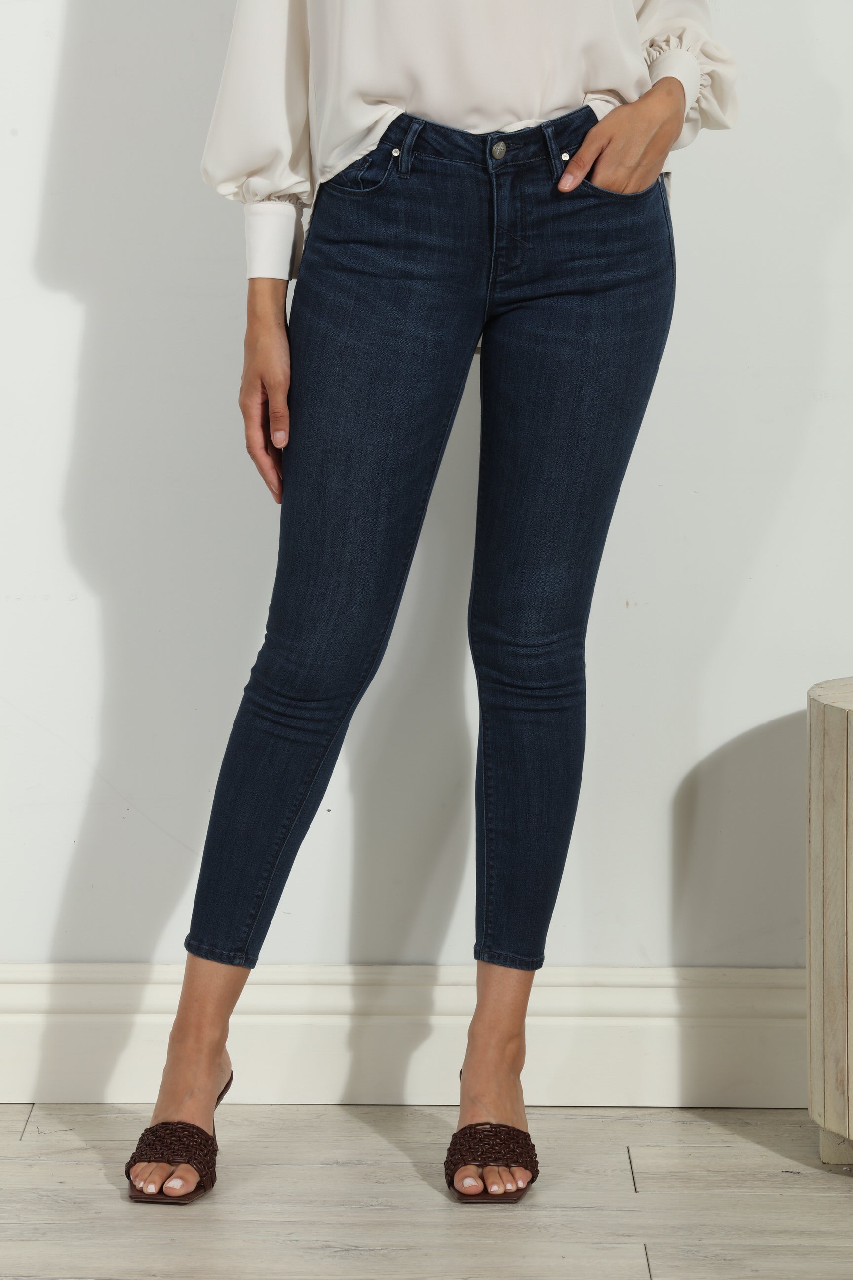 Unpublished Kora Mid Rise Skinny Jean-Dark Wash