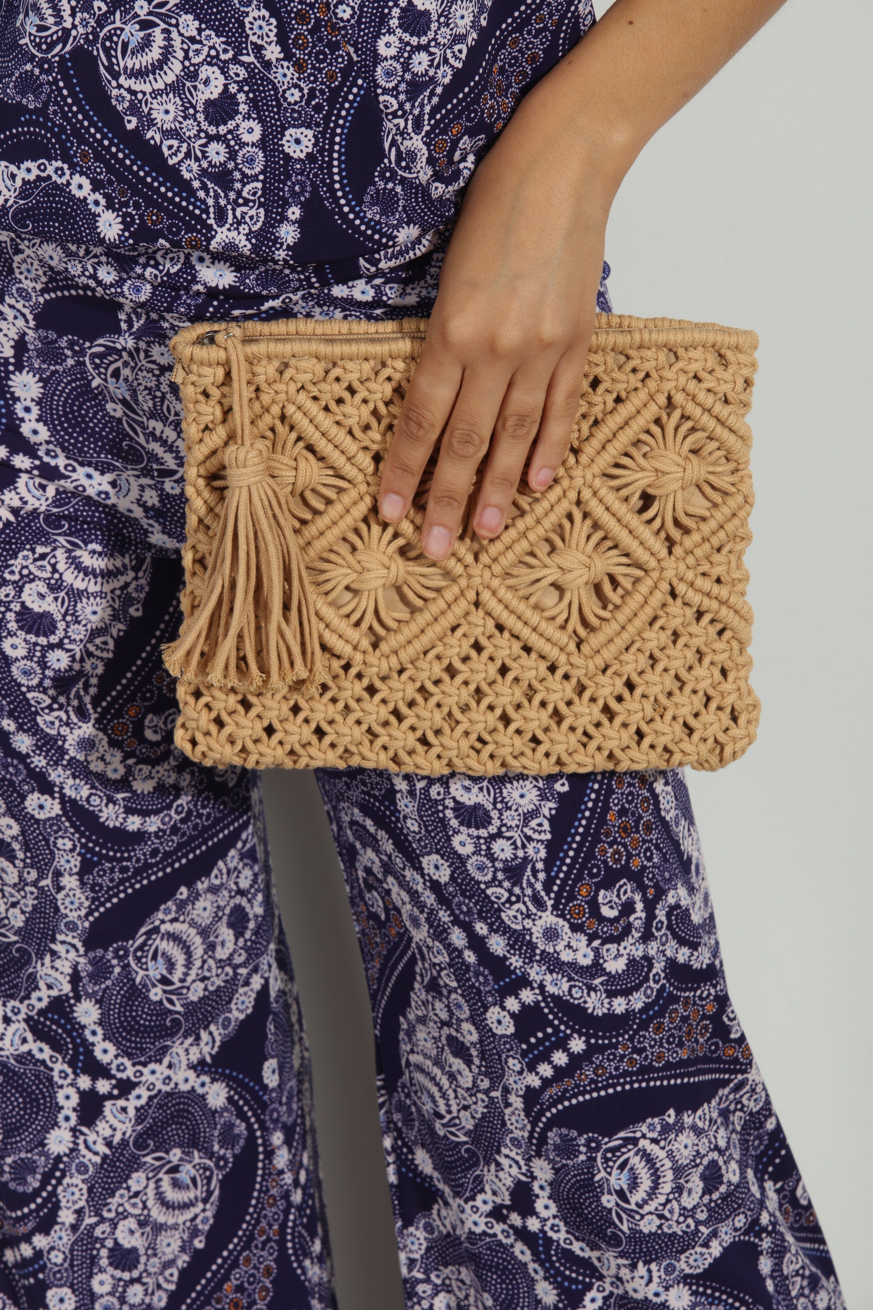 Vacay Woven Soft Clutch