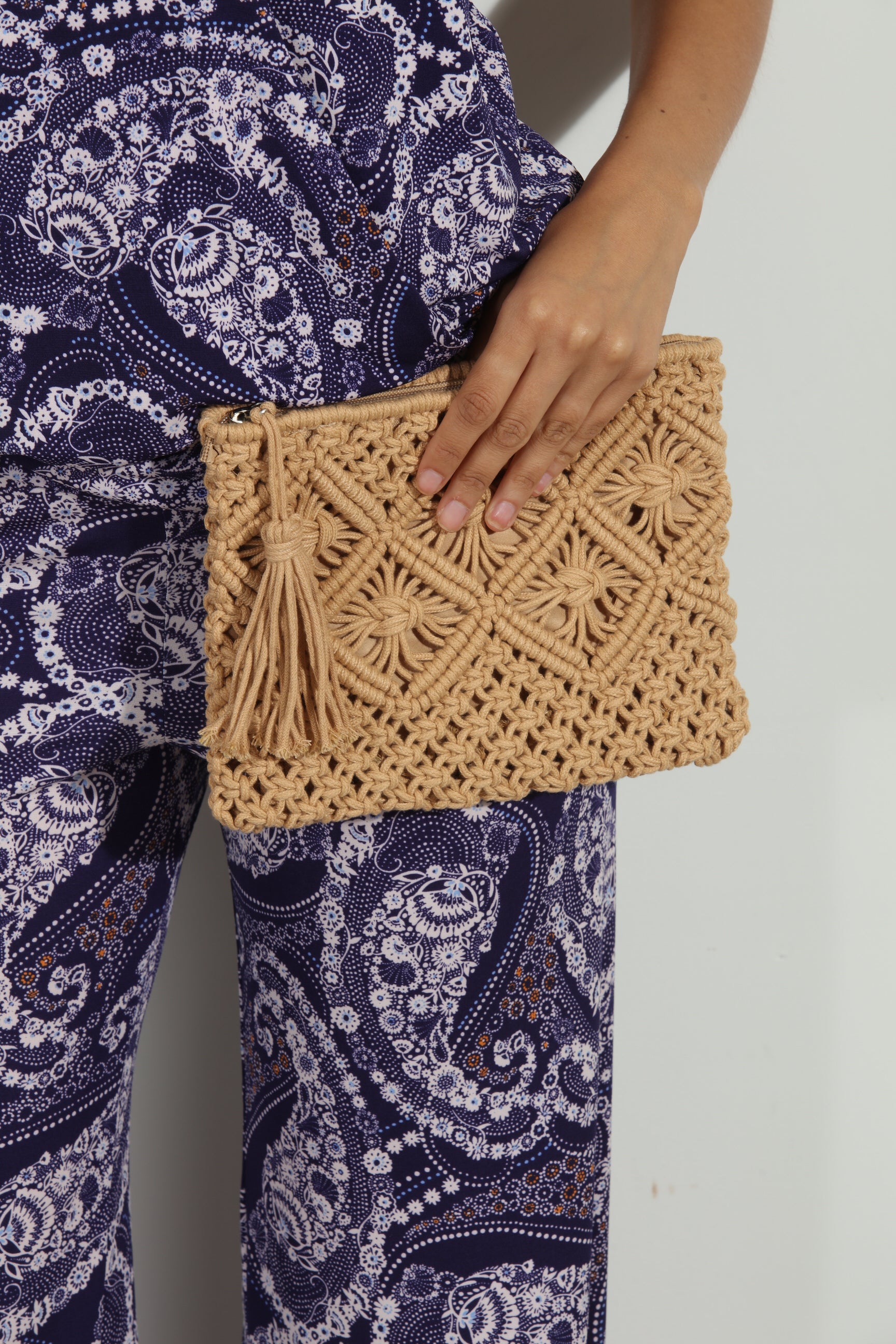 Vacay Woven Soft Clutch